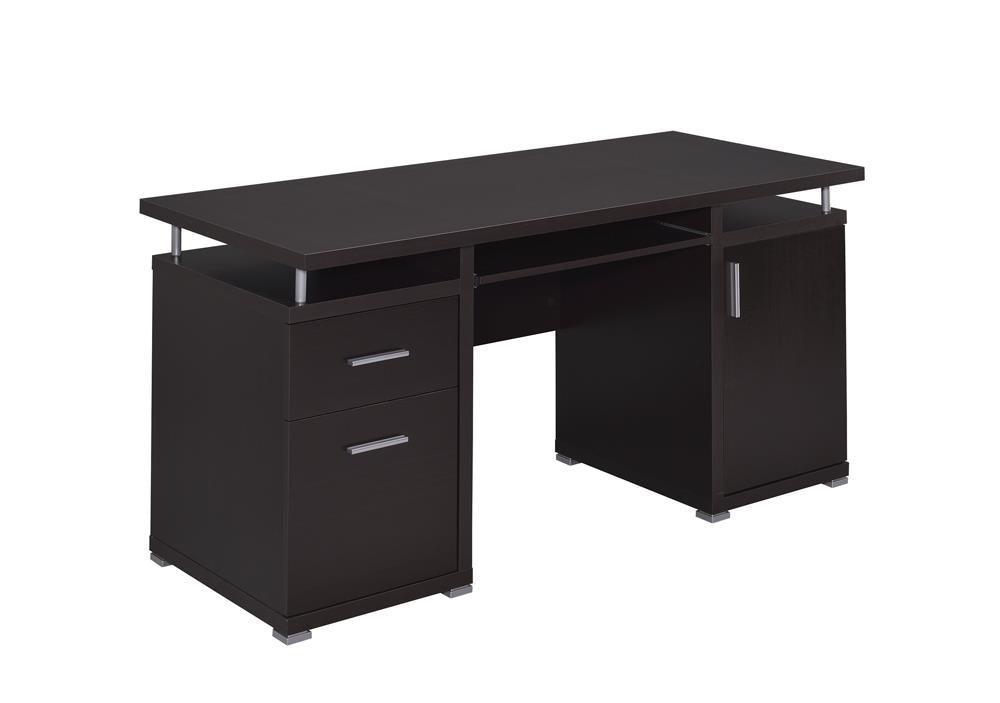 Tracy 2-drawer Computer Desk Cappuccino - Luxury Home Furniture (MI)