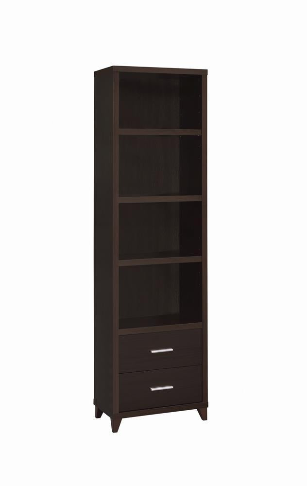 Lewes 2-drawer Media Tower Cappuccino - Luxury Home Furniture (MI)