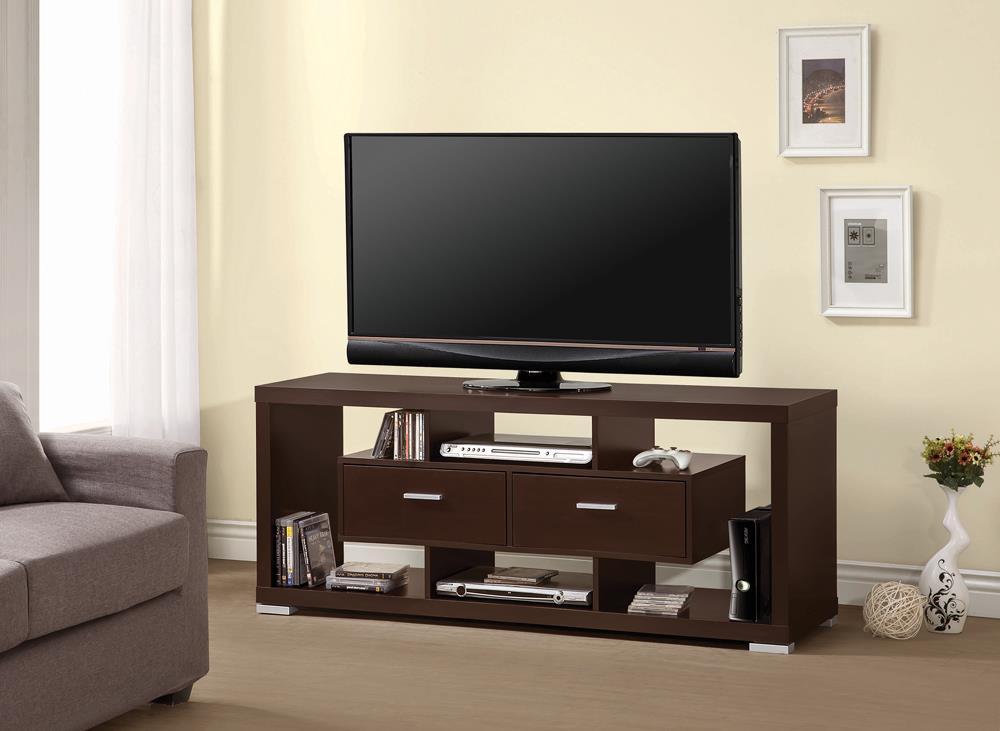 Casey 2-drawer Rectangular TV Console Cappuccino - Luxury Home Furniture (MI)
