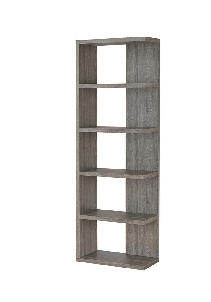 Harrison 5-tier Bookcase Weathered Grey - Luxury Home Furniture (MI)