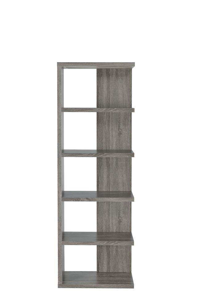 Harrison 5-tier Bookcase Weathered Grey - Luxury Home Furniture (MI)