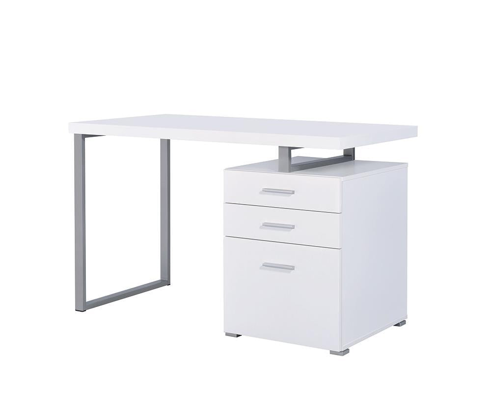Brennan 3-drawer Office Desk White - Luxury Home Furniture (MI)