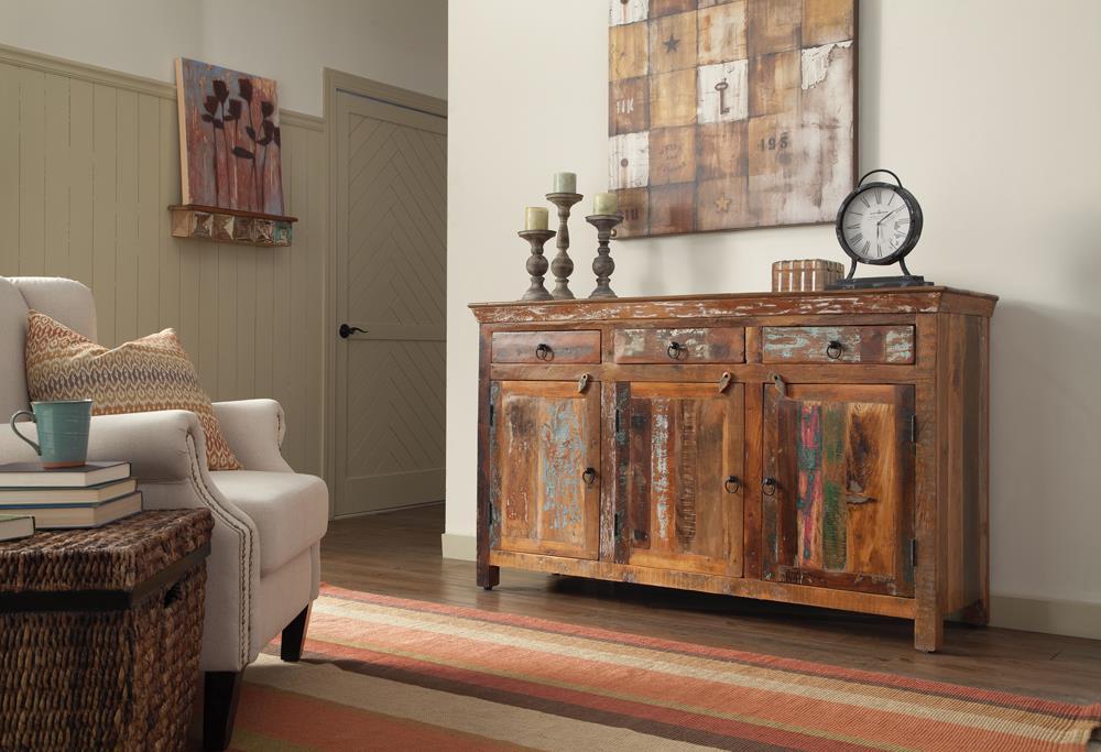 Harper 4-drawer Accent Cabinet Reclaimed Wood - Luxury Home Furniture (MI)