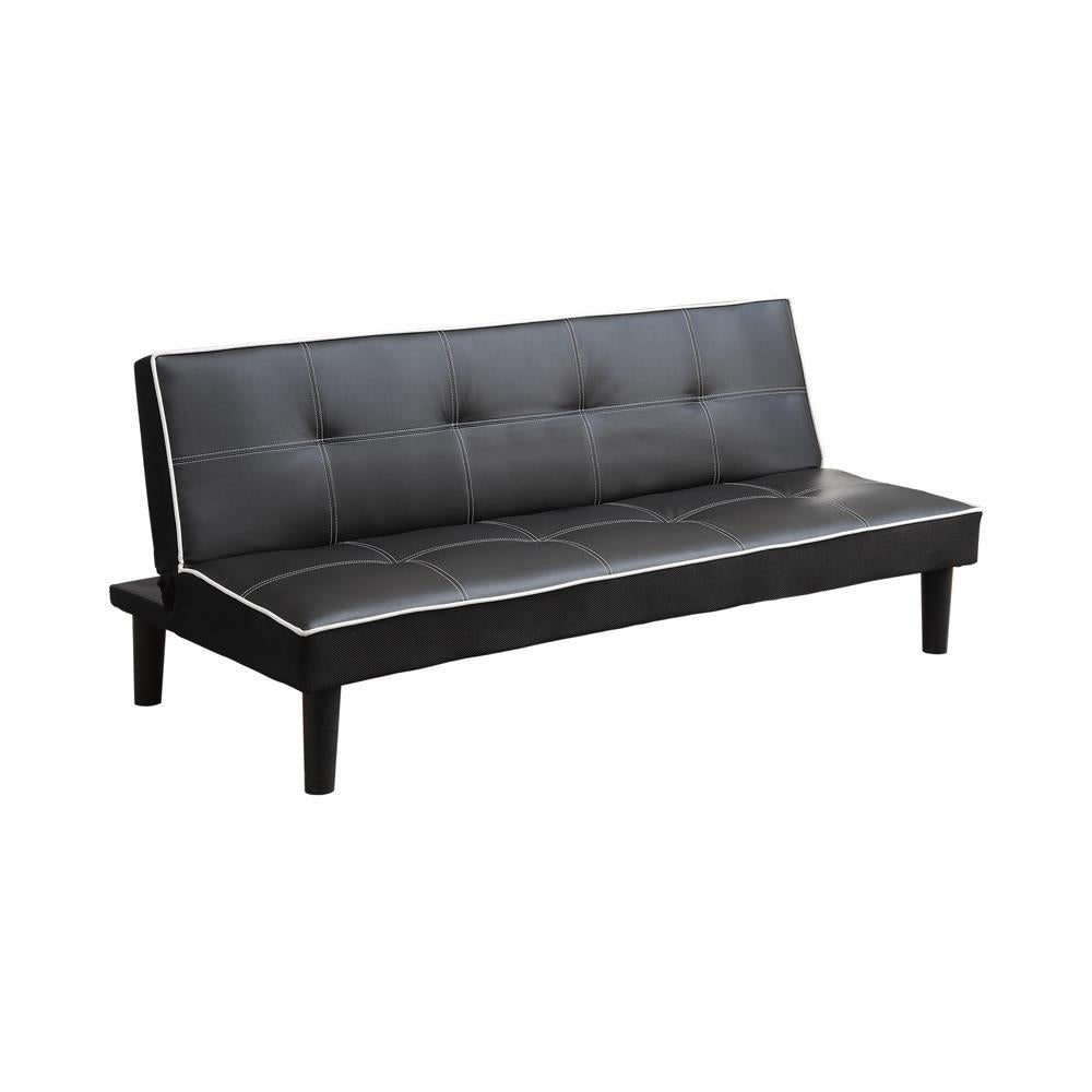 Katrina Tufted Upholstered Sofa Bed Black - Luxury Home Furniture (MI)