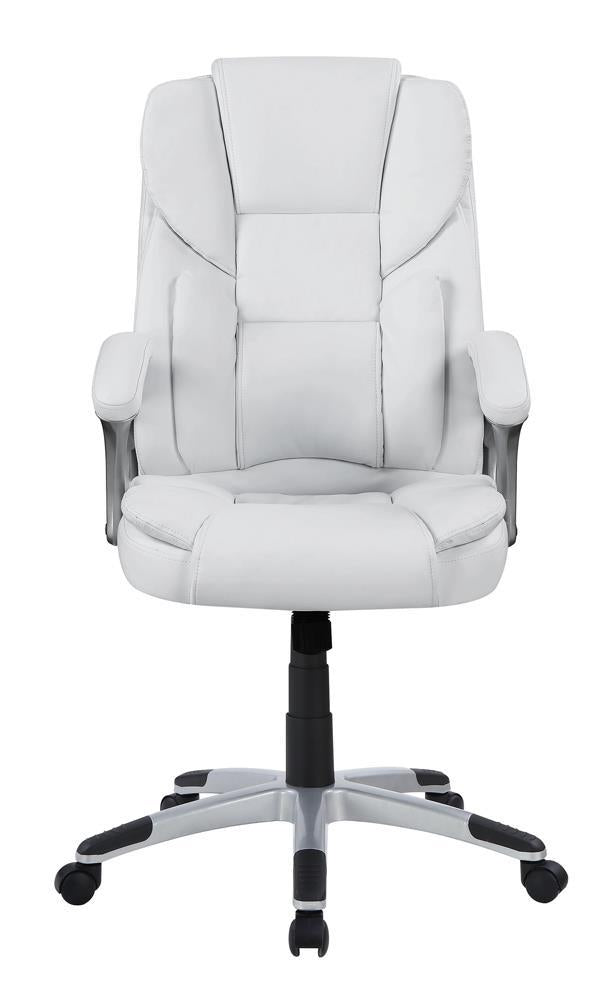 Kaffir Adjustable Height Office Chair White and Silver - Luxury Home Furniture (MI)