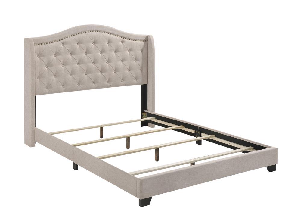 Sonoma Camel Back Queen Bed Beige - Luxury Home Furniture (MI)
