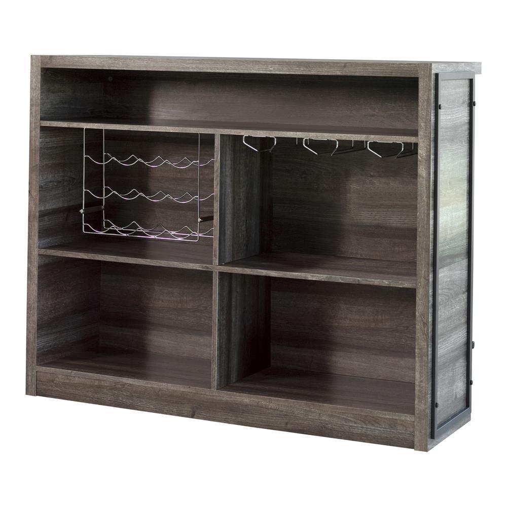 Joe 5-shelf Bar Unit Aged Oak - Luxury Home Furniture (MI)