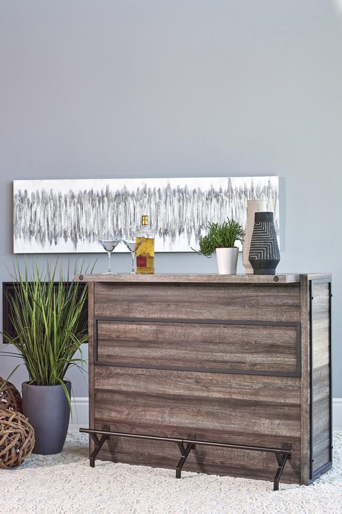 Joe 5-shelf Bar Unit Aged Oak - Luxury Home Furniture (MI)