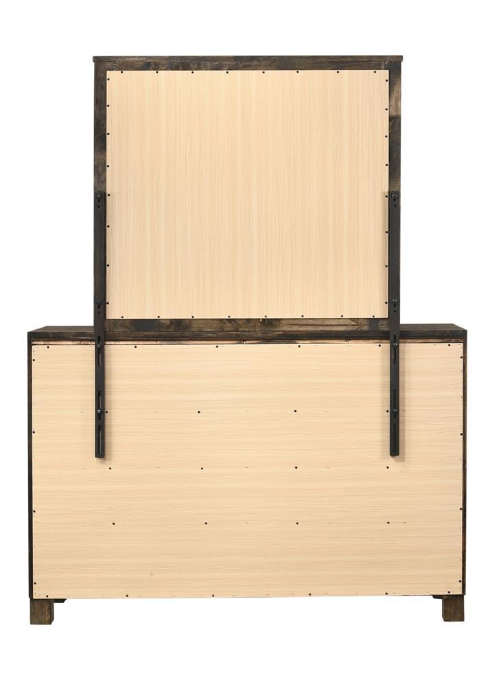 Woodmont Rectangle Dresser Mirror Rustic Golden Brown - Luxury Home Furniture (MI)