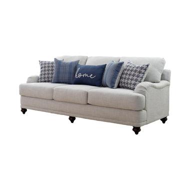 Glenn Recessed Arms Sofa Light Grey - Luxury Home Furniture (MI)