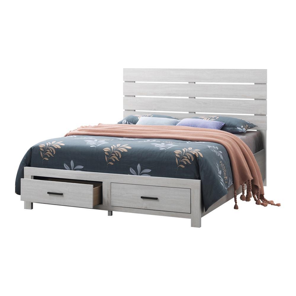 Brantford Eastern King Panel Bed Coastal White - Luxury Home Furniture (MI)