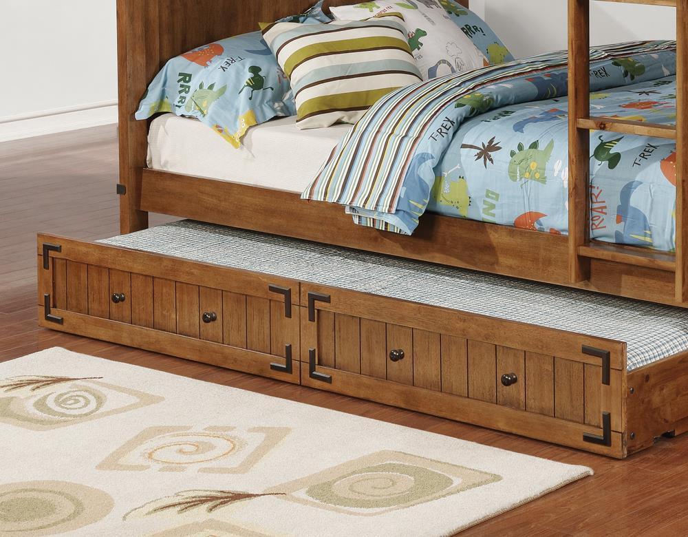 Oakdale Storage Trundle Rustic Honey - Luxury Home Furniture (MI)