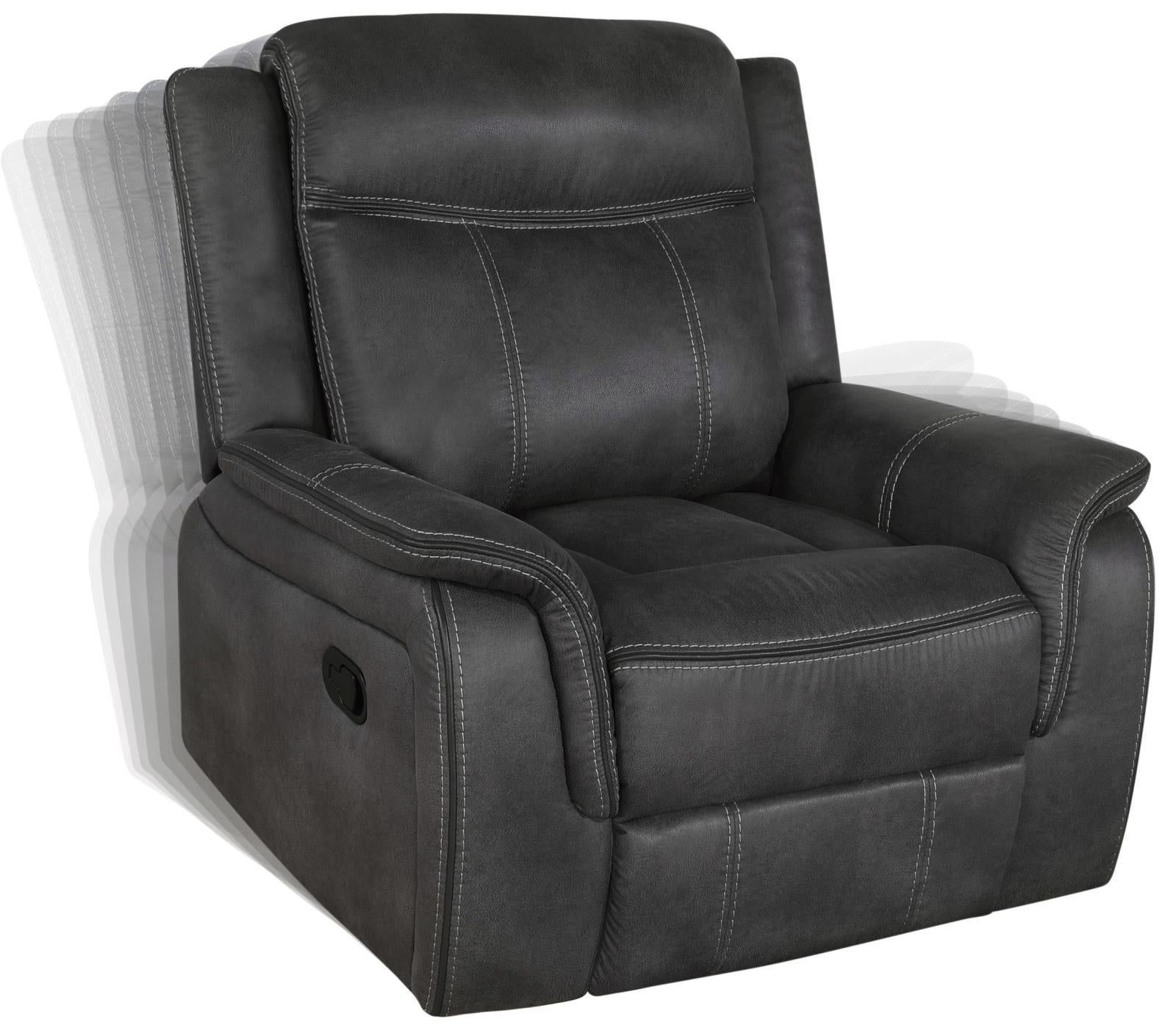 Lawrence Upholstered Tufted Back Glider Recliner - Luxury Home Furniture (MI)