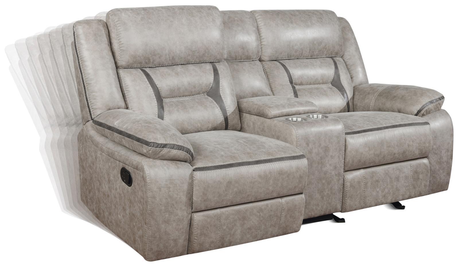 Greer Upholstered Tufted Back Glider Loveseat - Luxury Home Furniture (MI)
