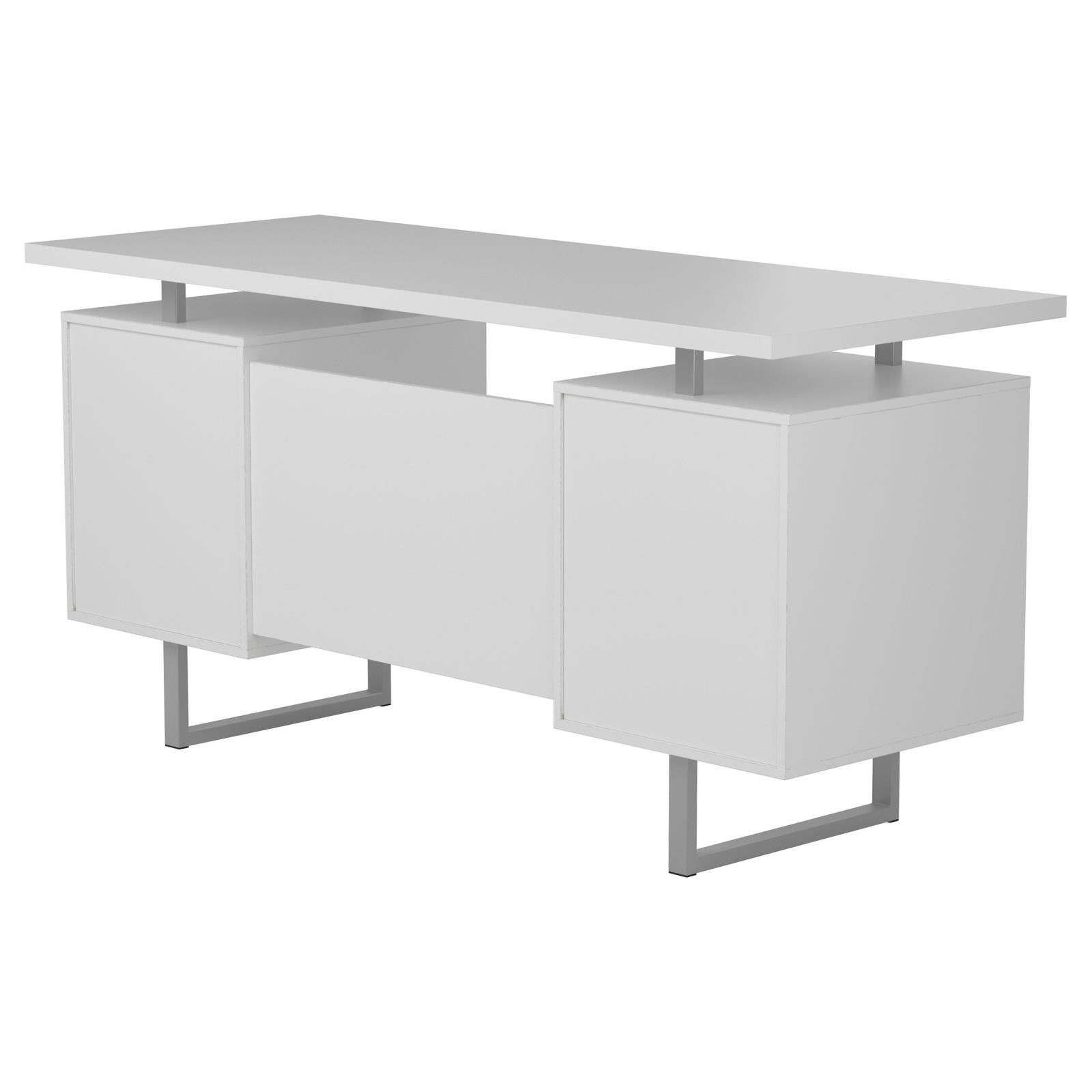 Lawtey Floating Top Office Desk Weathered Grey - Luxury Home Furniture (MI)