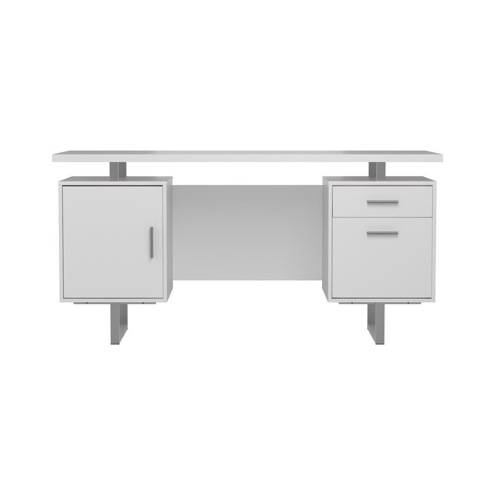 Lawtey Floating Top Office Desk Weathered Grey - Luxury Home Furniture (MI)