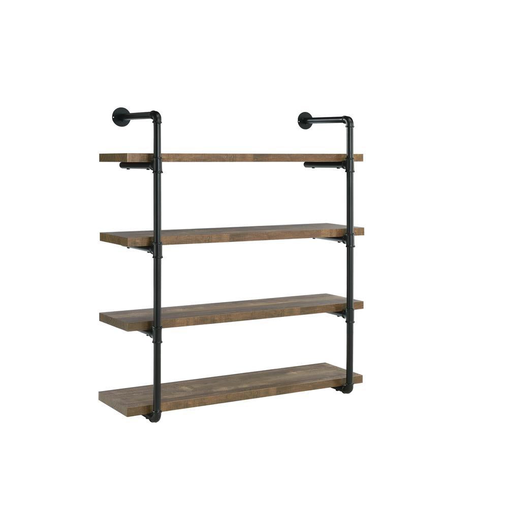 Elmcrest 40-inch Wall Shelf Black and Grey Driftwood - Luxury Home Furniture (MI)