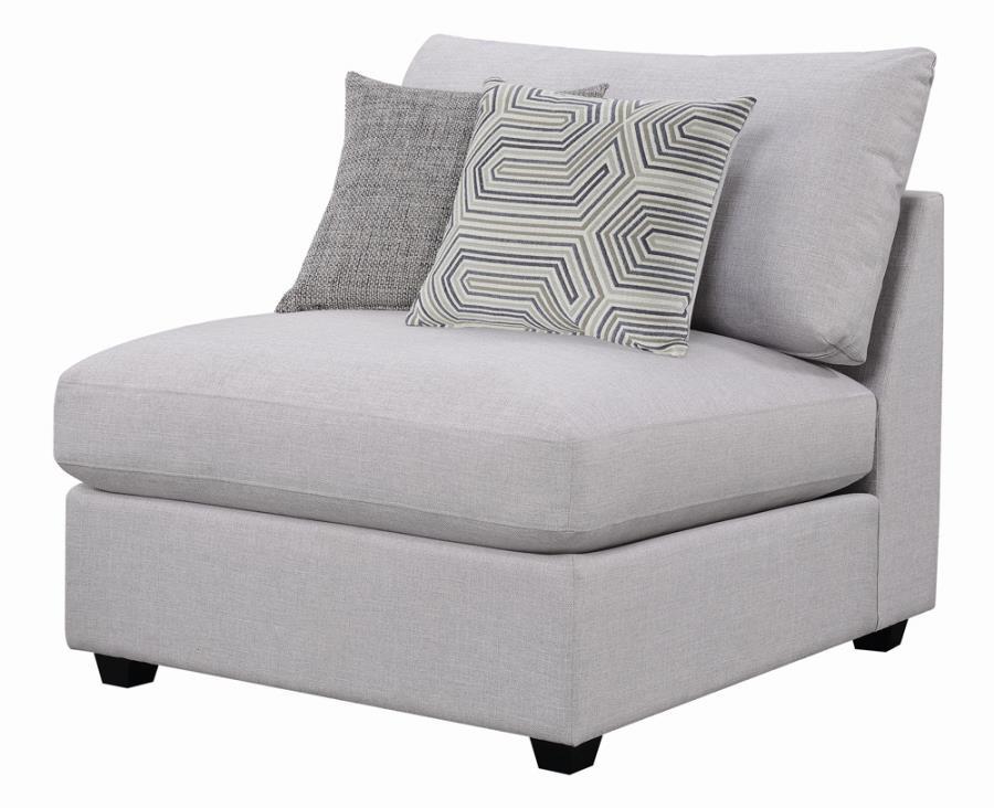 Cambria Upholstered Armless Chair Grey - Luxury Home Furniture (MI)
