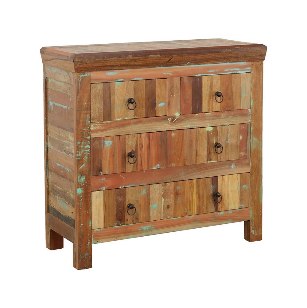 Harper 4-drawer Accent Cabinet Reclaimed Wood - Luxury Home Furniture (MI)
