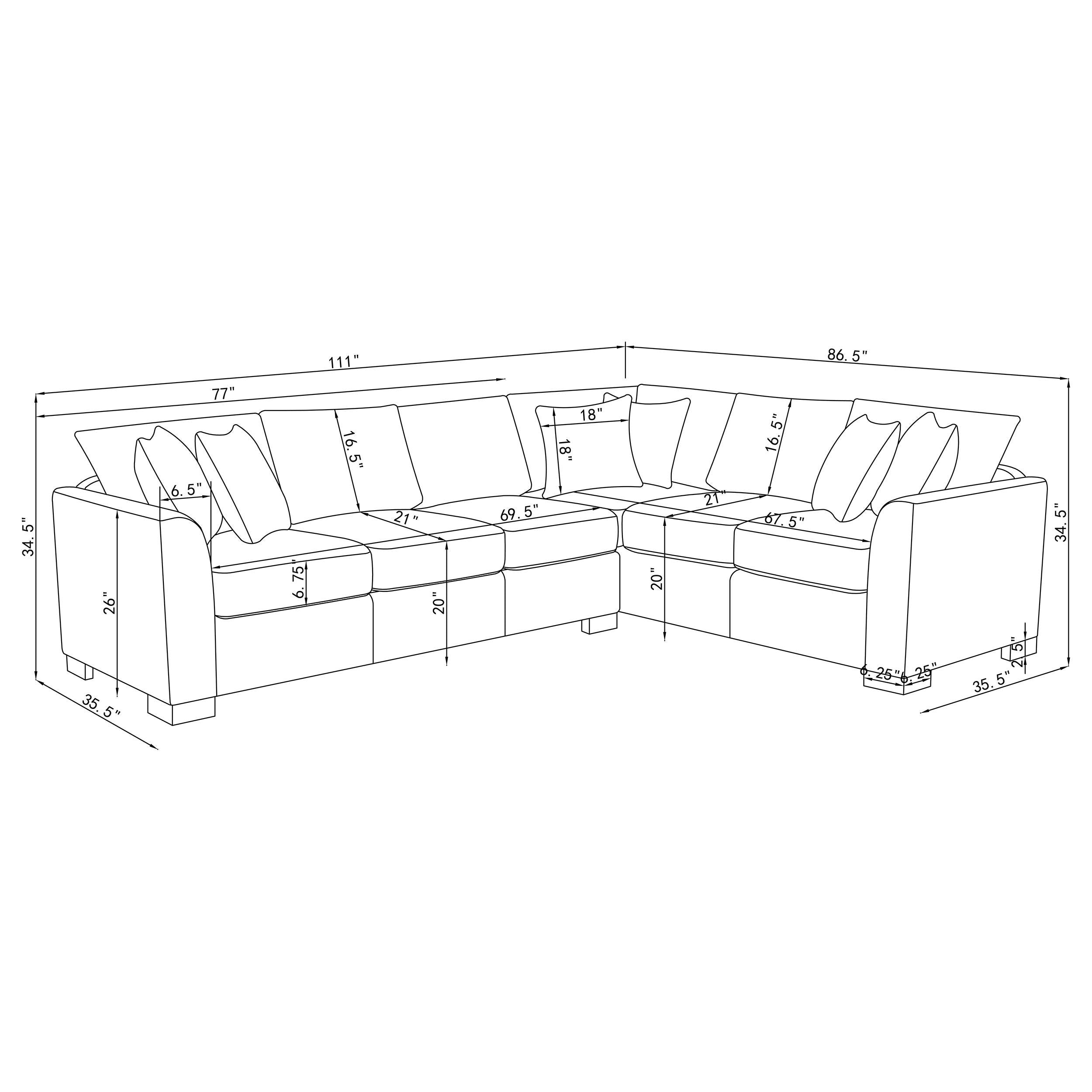Ashford Fold-Out Sleeper Sectional Sofa - Luxury Home Furniture (MI)