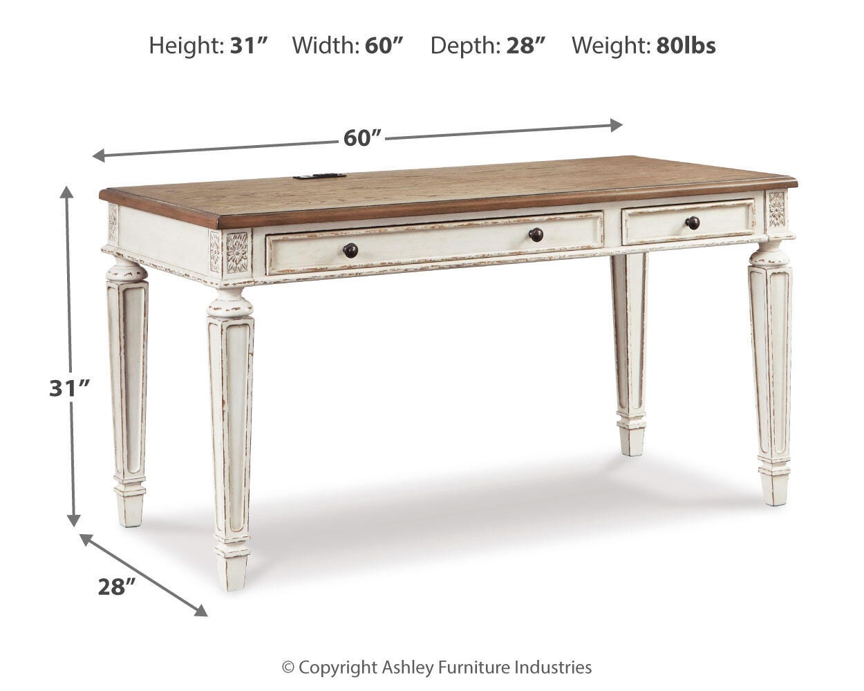 Realyn Home Office Set - Luxury Home Furniture (MI)