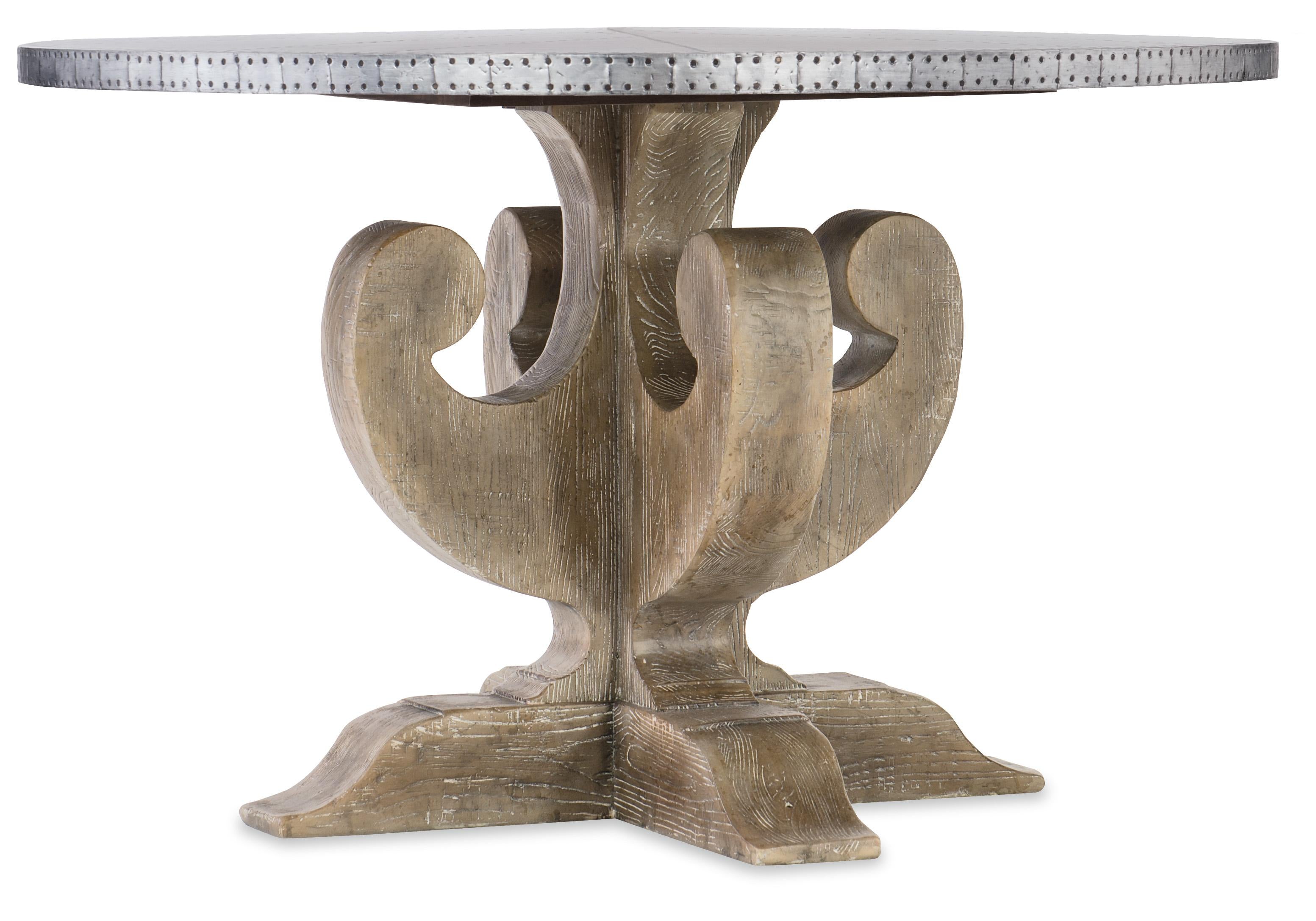 Boheme Ascension 48in Zinc Round Dining Table - Luxury Home Furniture (MI)
