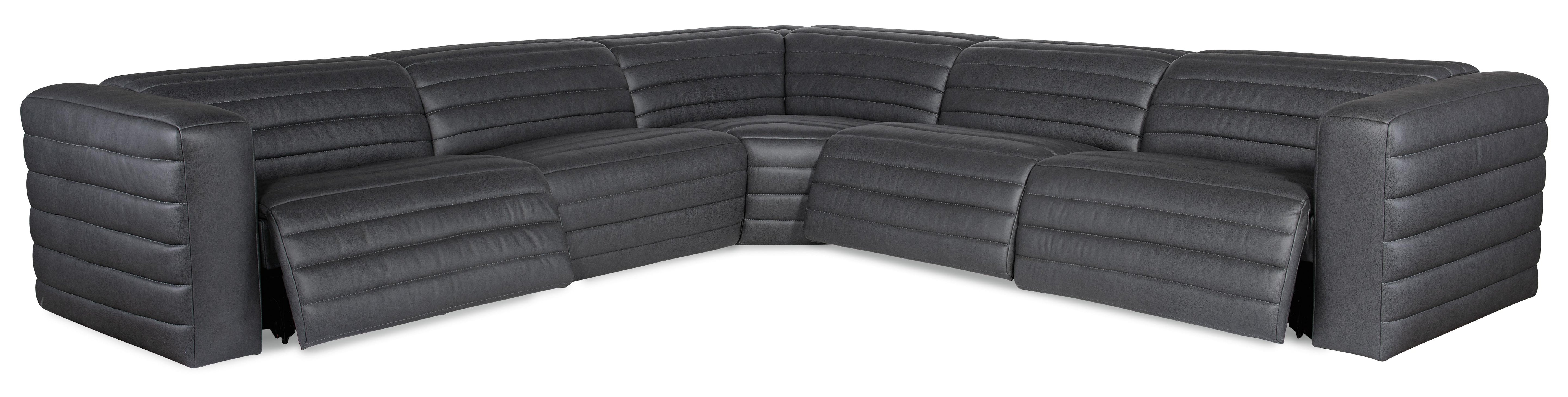 Chatelain 5-Piece Power Headrest Sectional with 2 Power Recliners - SS454-G5PS-097 - Luxury Home Furniture (MI)