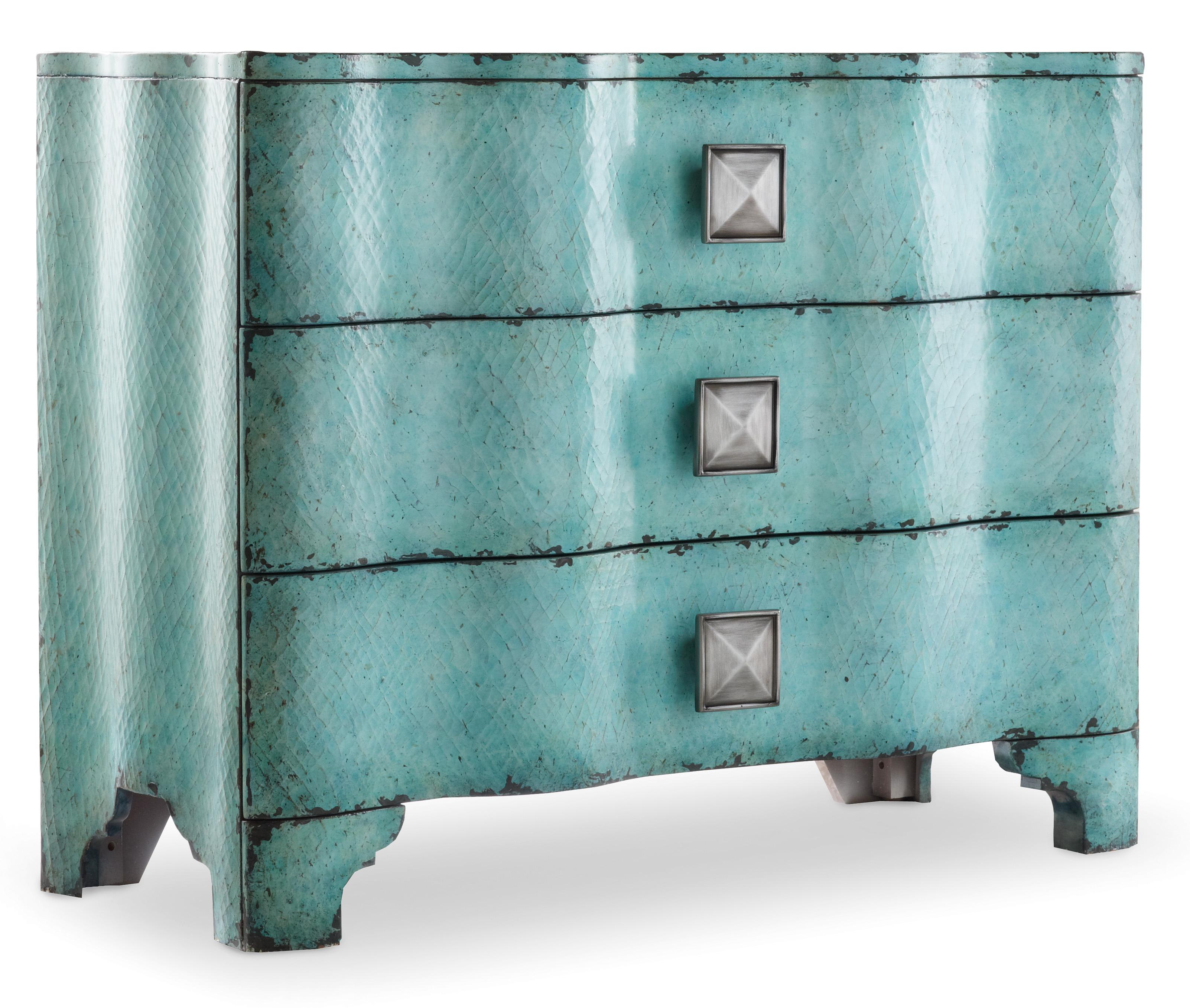 Melange Turquoise Crackle Chest - Luxury Home Furniture (MI)