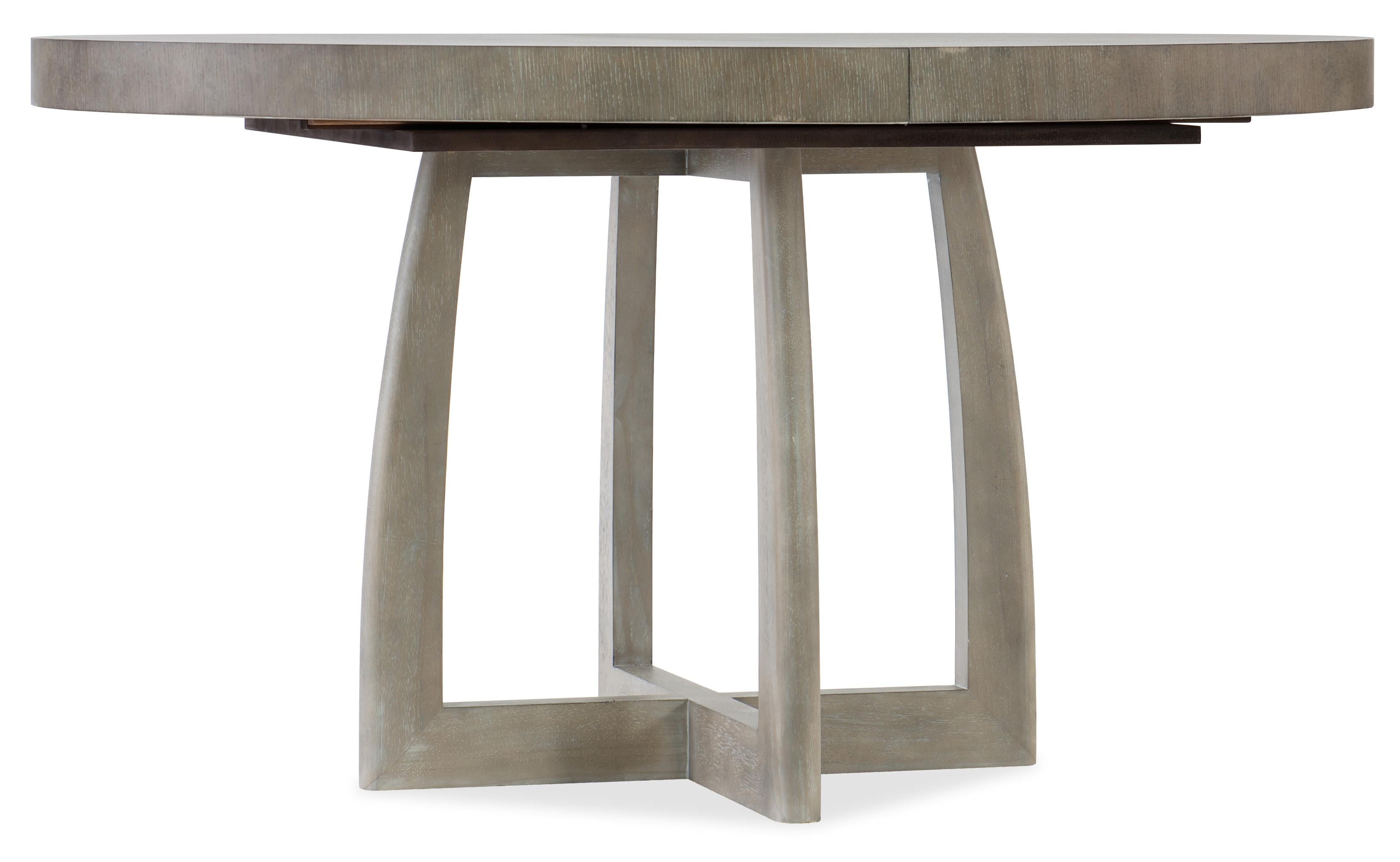 Affinity 48in Round Pedestal Dining Table w/1-18in Leaf - Luxury Home Furniture (MI)