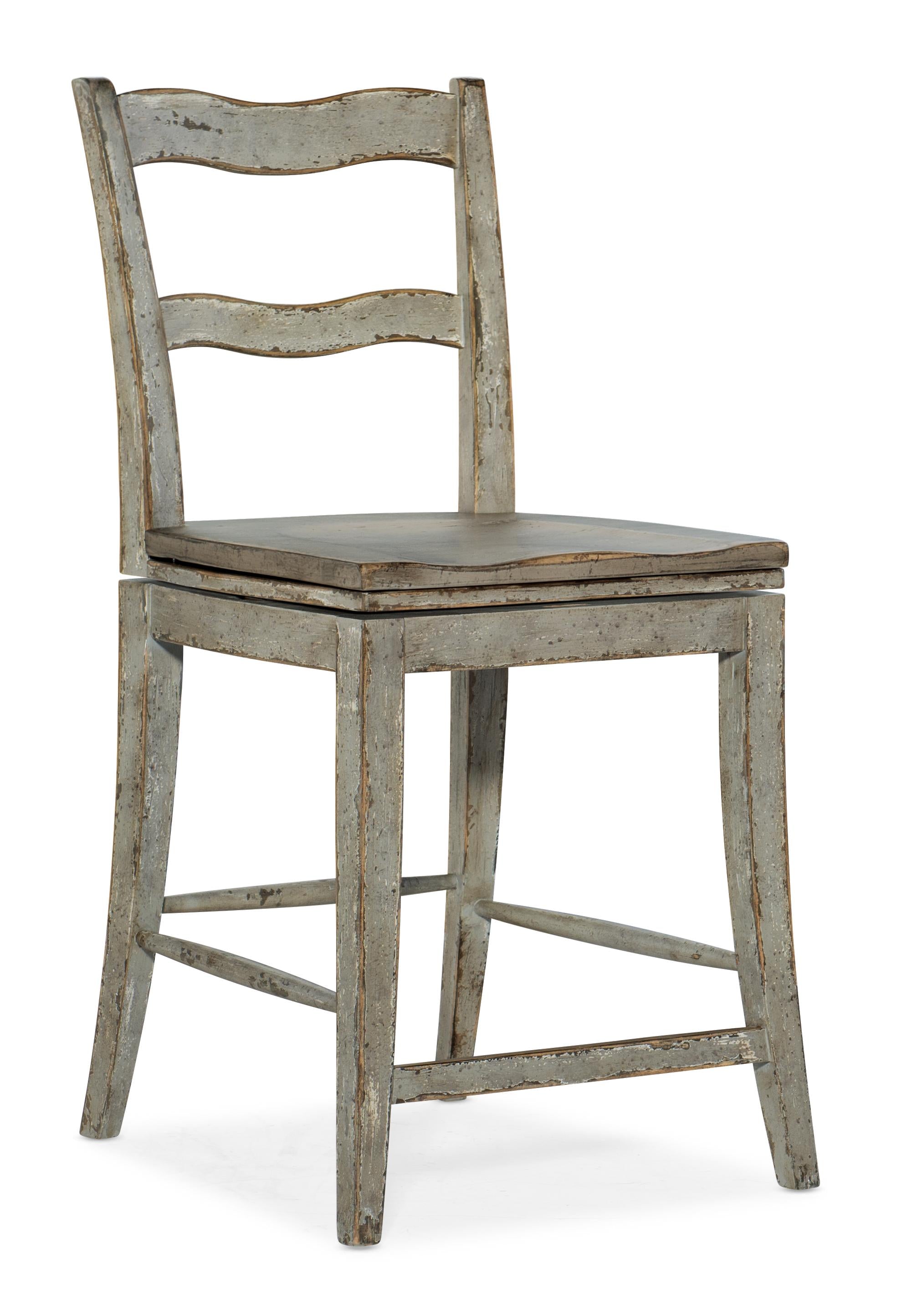 Alfresco La Riva Ladder Back Swivel Counter Stool - Luxury Home Furniture (MI)