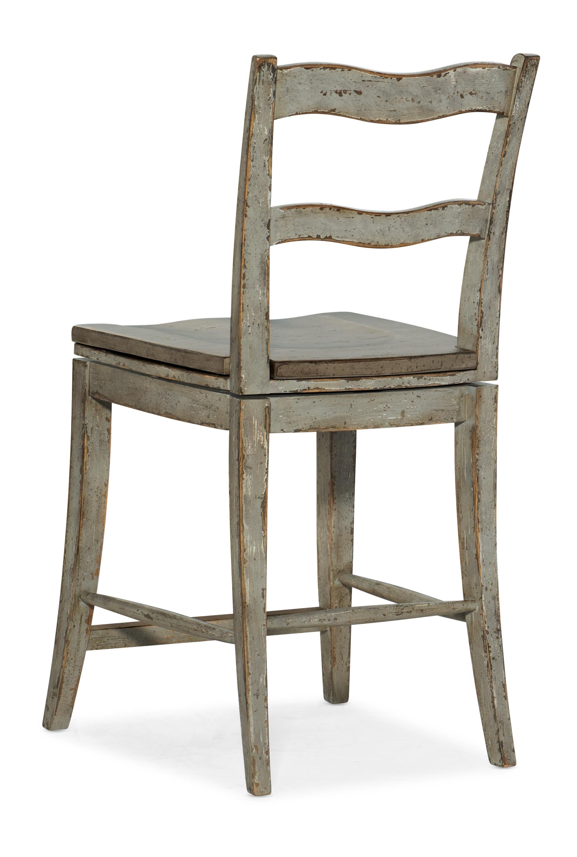 Alfresco La Riva Ladder Back Swivel Counter Stool - Luxury Home Furniture (MI)