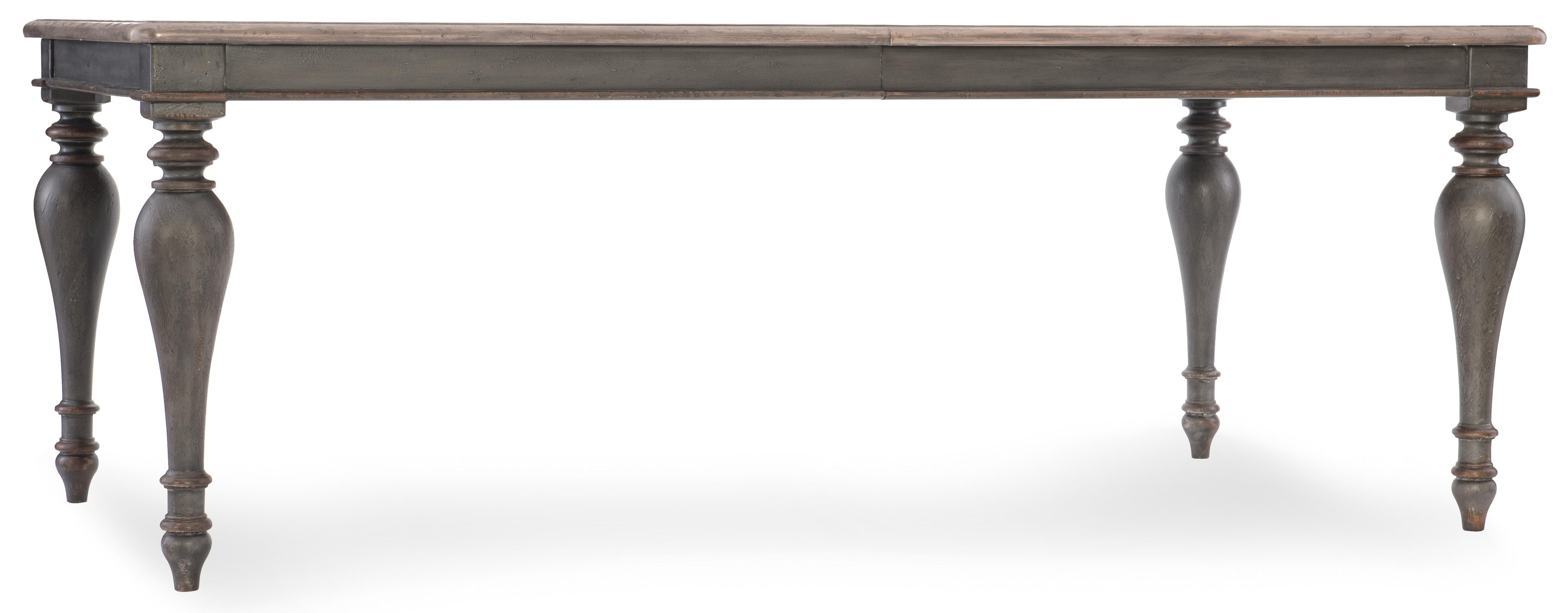 Arabella Rectangle Leg Table w/2-20 in leaves - Luxury Home Furniture (MI)