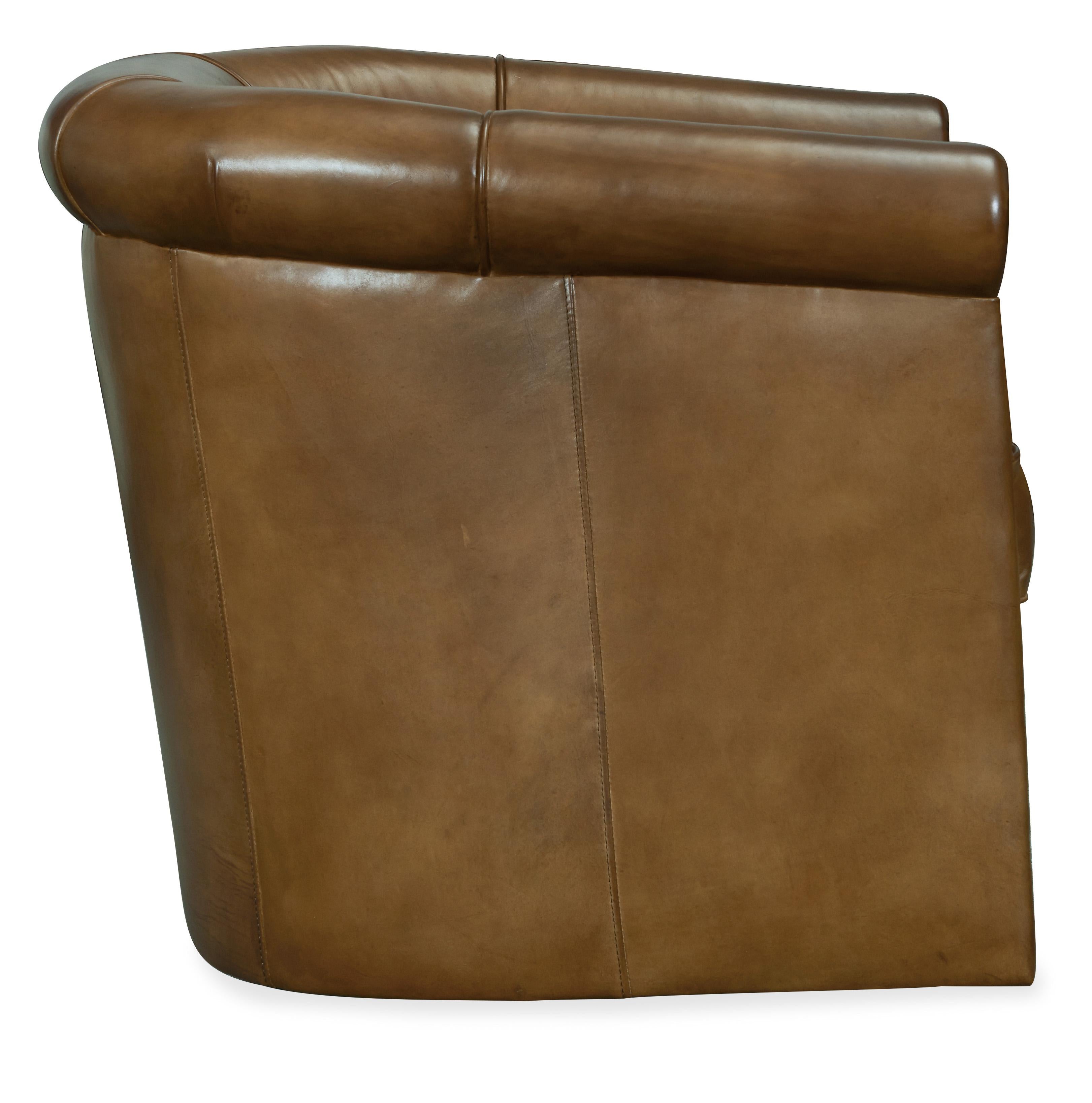 Axton Swivel Leather Club Chair - Luxury Home Furniture (MI)