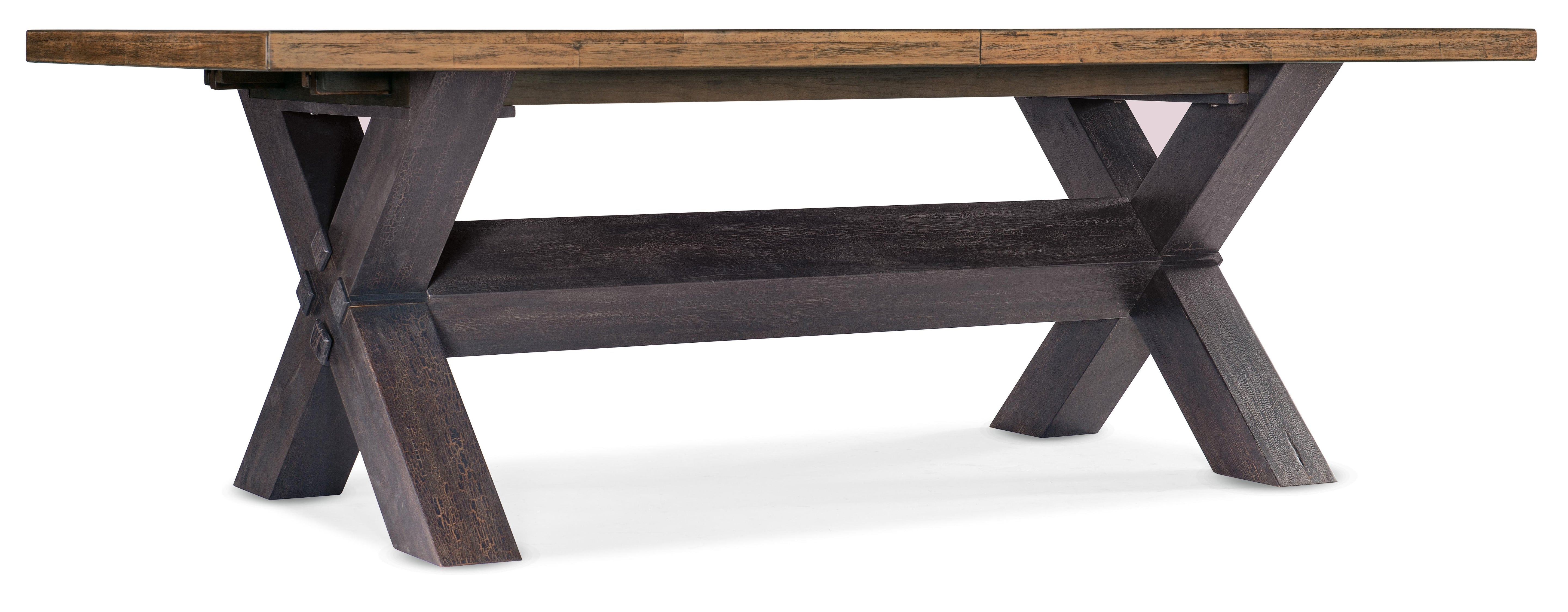 Big Sky Trestle Dining Table w/2-20in leaves - Luxury Home Furniture (MI)