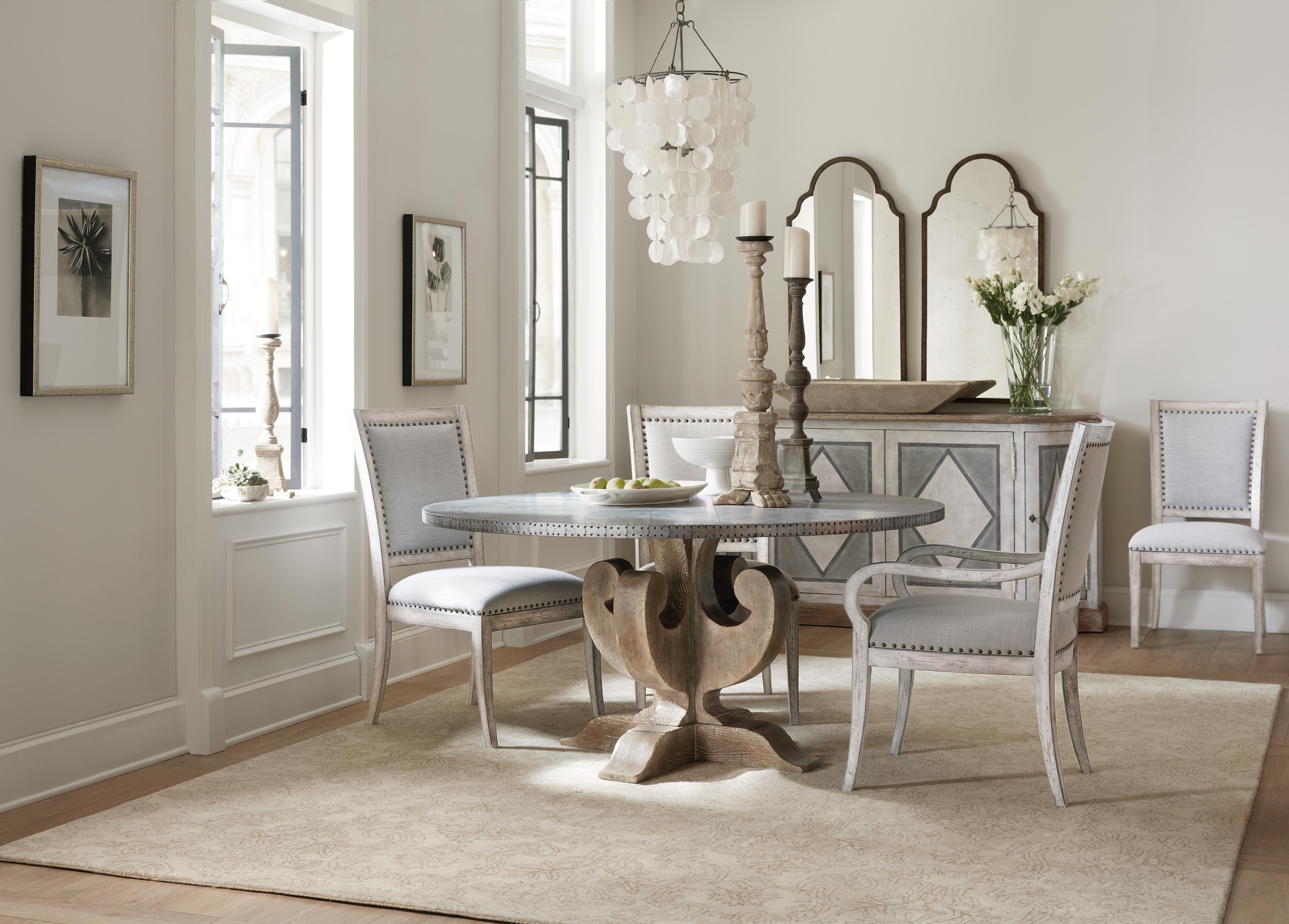 Boheme Ascension 60in Zinc Round Dining Table - Luxury Home Furniture (MI)