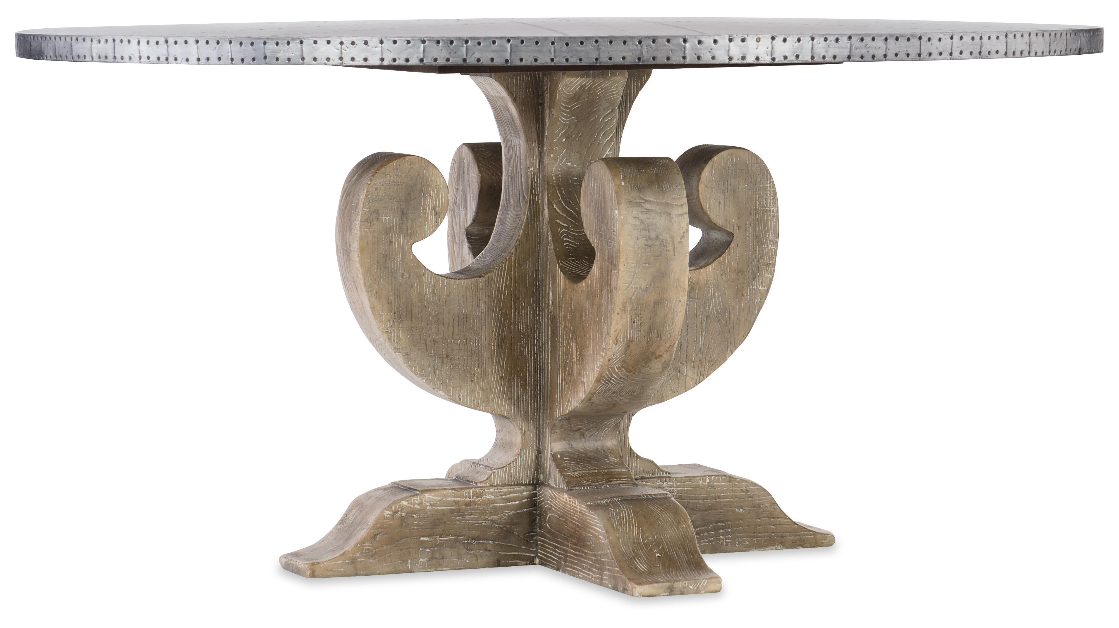 Boheme Ascension 60in Zinc Round Dining Table - Luxury Home Furniture (MI)
