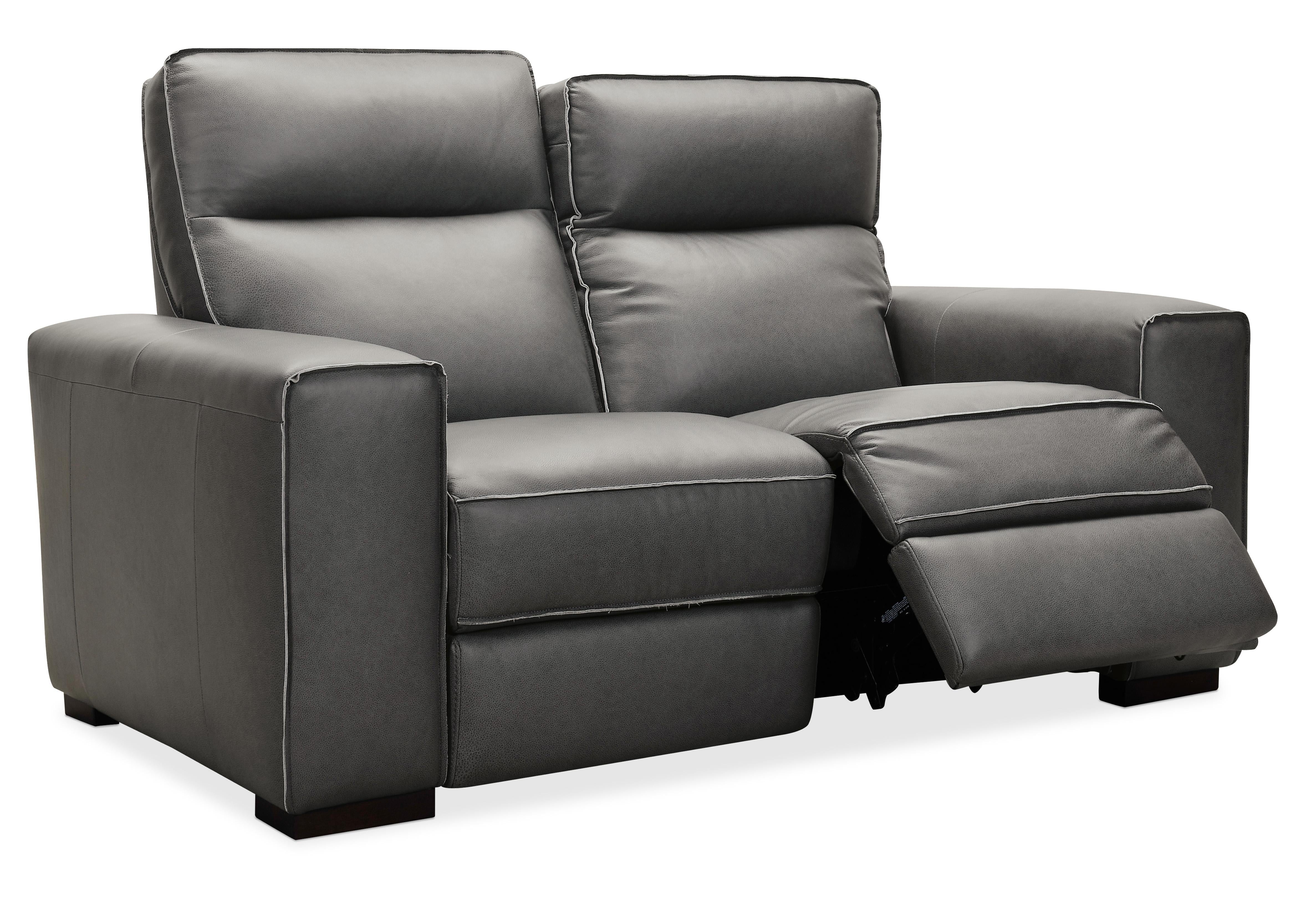 Braeburn Leather Loveseat w/PWR Recline PWR Headrest - Luxury Home Furniture (MI)