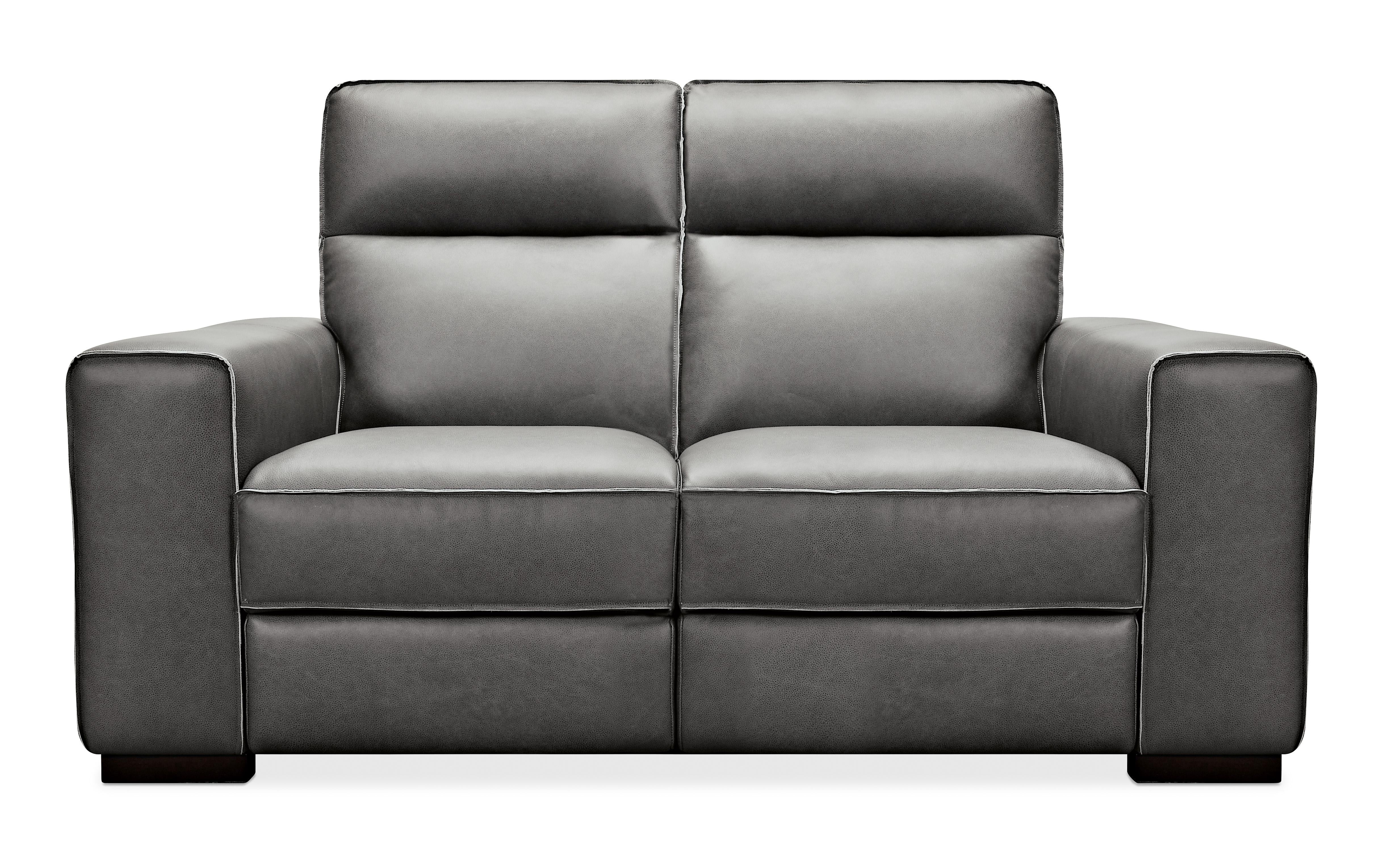 Braeburn Leather Loveseat w/PWR Recline PWR Headrest - Luxury Home Furniture (MI)