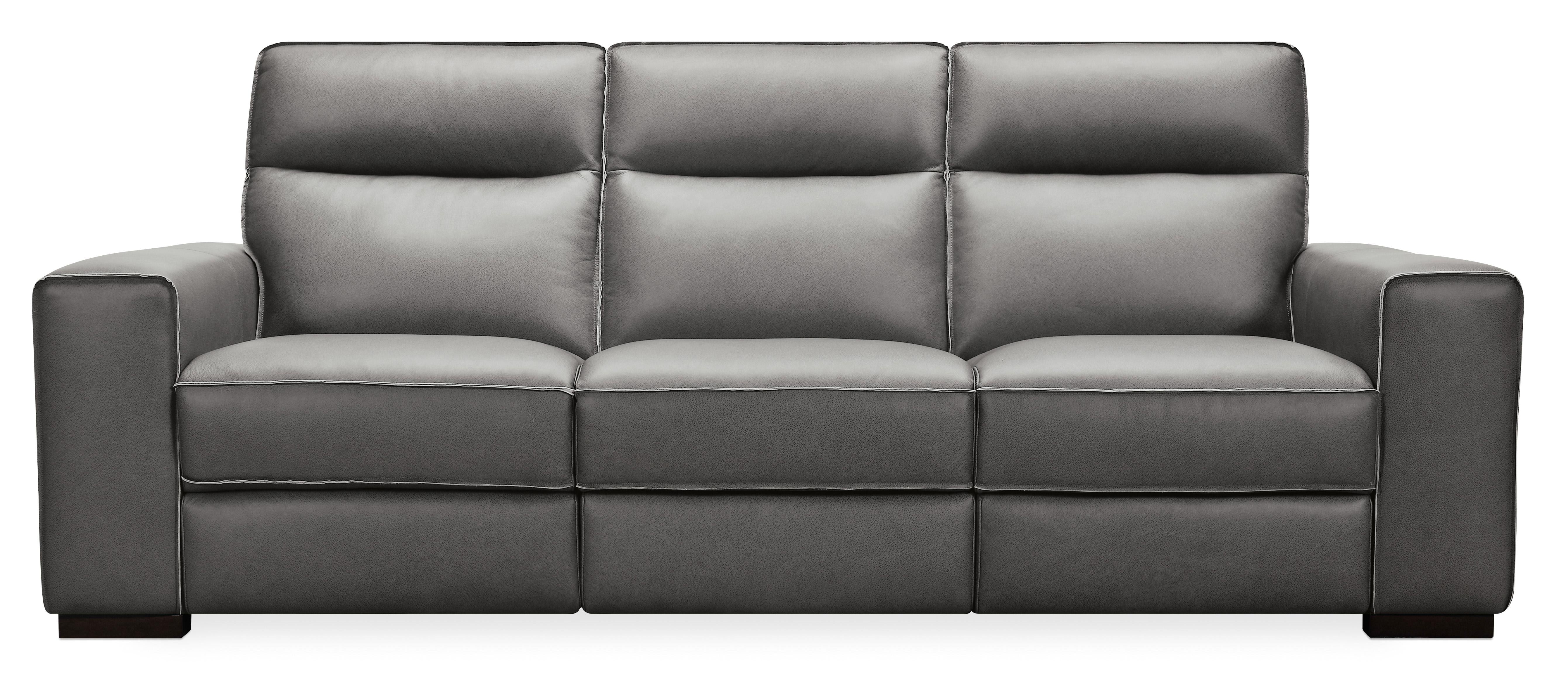 Braeburn Leather Sofa w/PWR Recline PWR Headrest