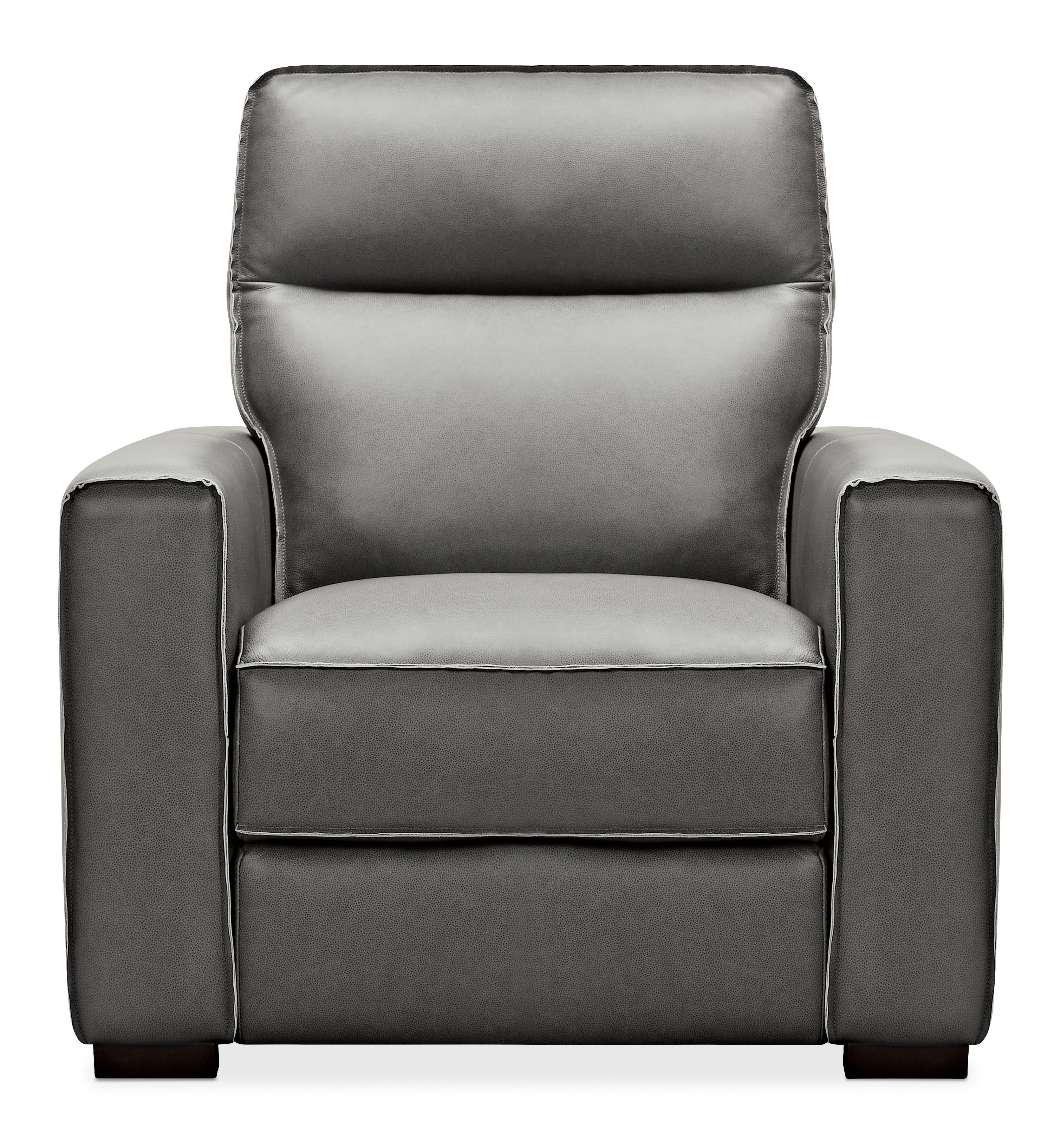 Braeburn Leather Recliner w/PWR Headrest - Luxury Home Furniture (MI)