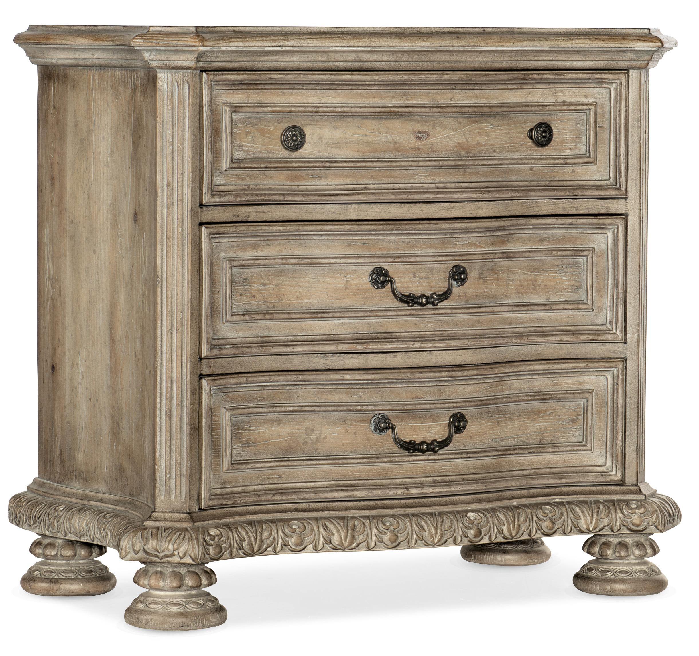 Castella Three Drawer Nightstand - Luxury Home Furniture (MI)