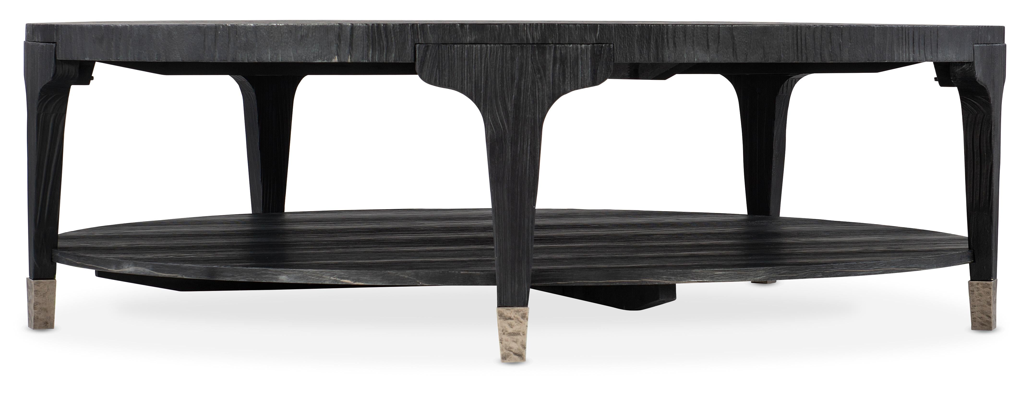 Chapman Shou Sugi Ban Round Cocktail Table - Luxury Home Furniture (MI)