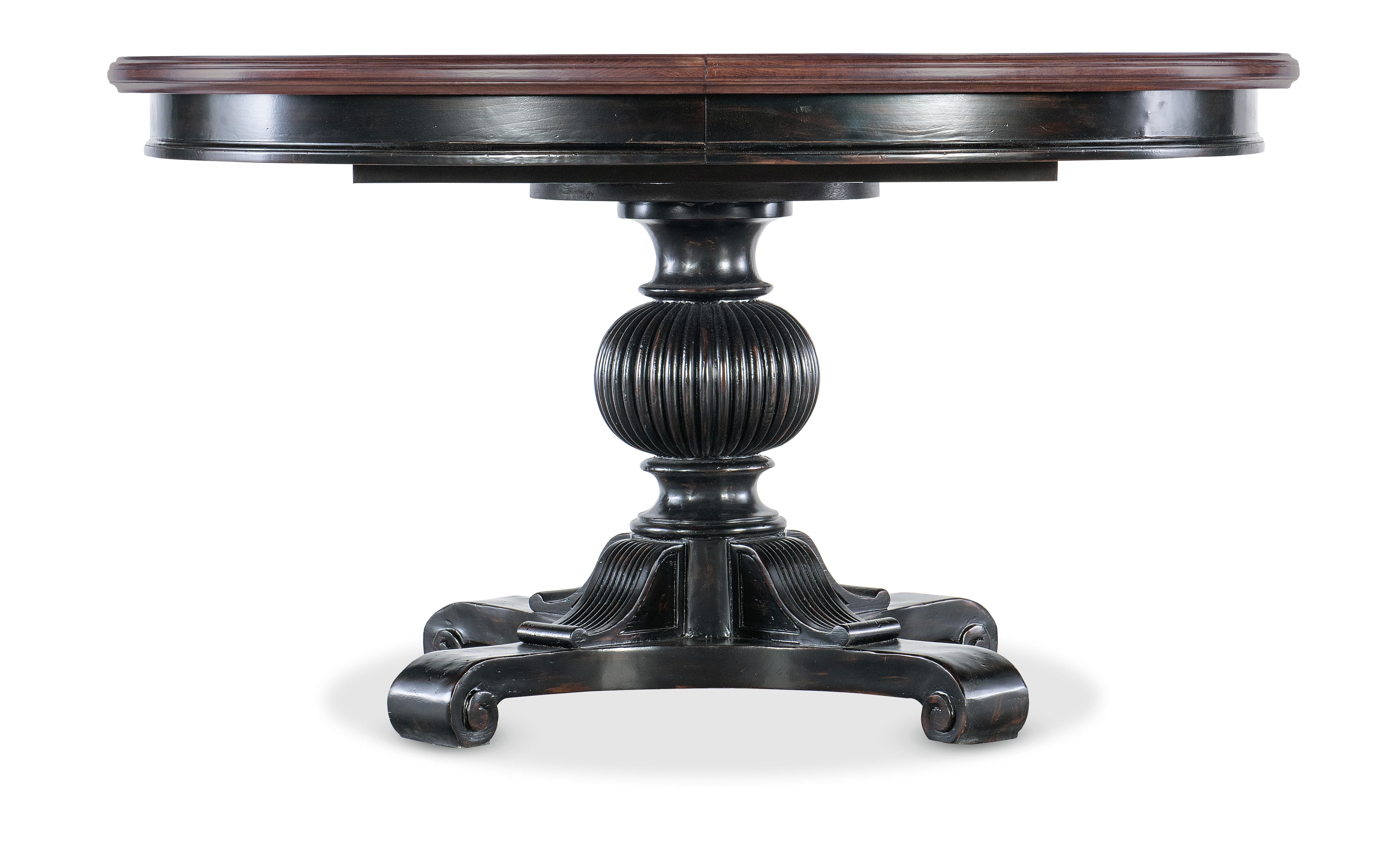 Charleston Round Pedestal Dining Table w/1-20in leaf - Luxury Home Furniture (MI)