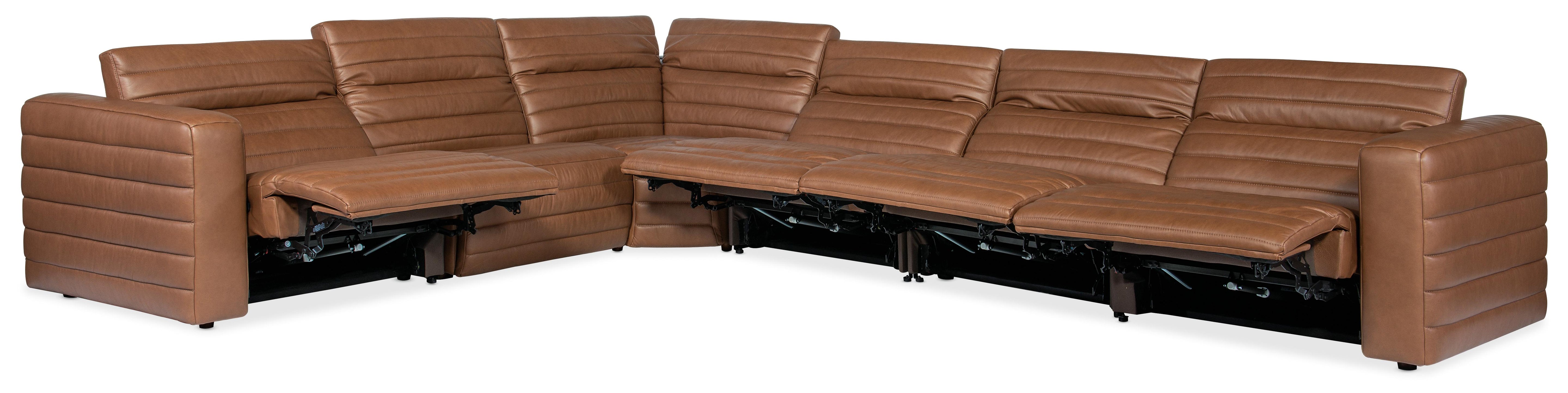 Chatelain 6-Piece Power Headrest Sectional with 2 Power Recliners - SS454-G6PS-088 - Luxury Home Furniture (MI)