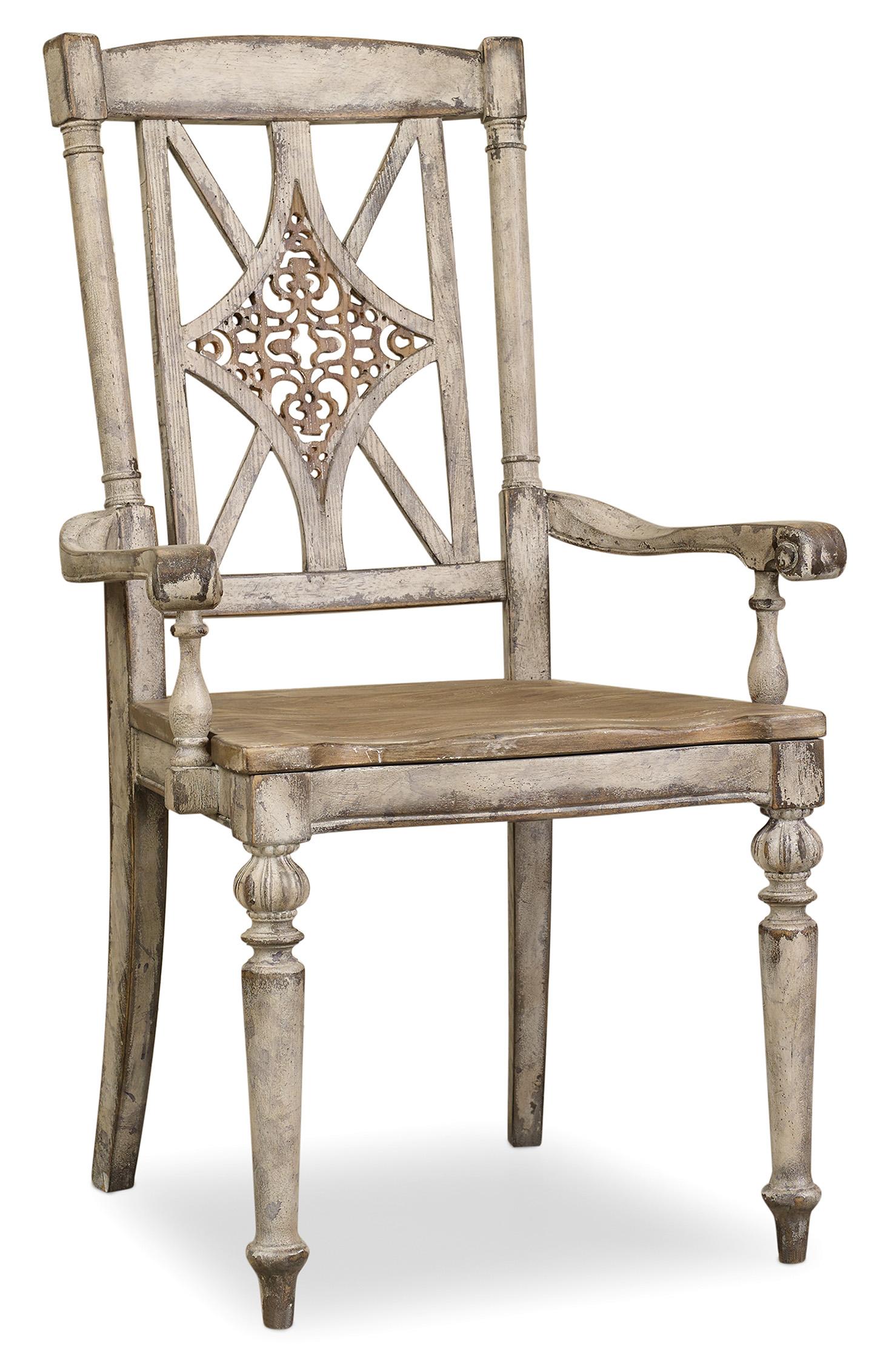 Chatelet Fretback Arm Chair - 2 per carton/price ea - Luxury Home Furniture (MI)