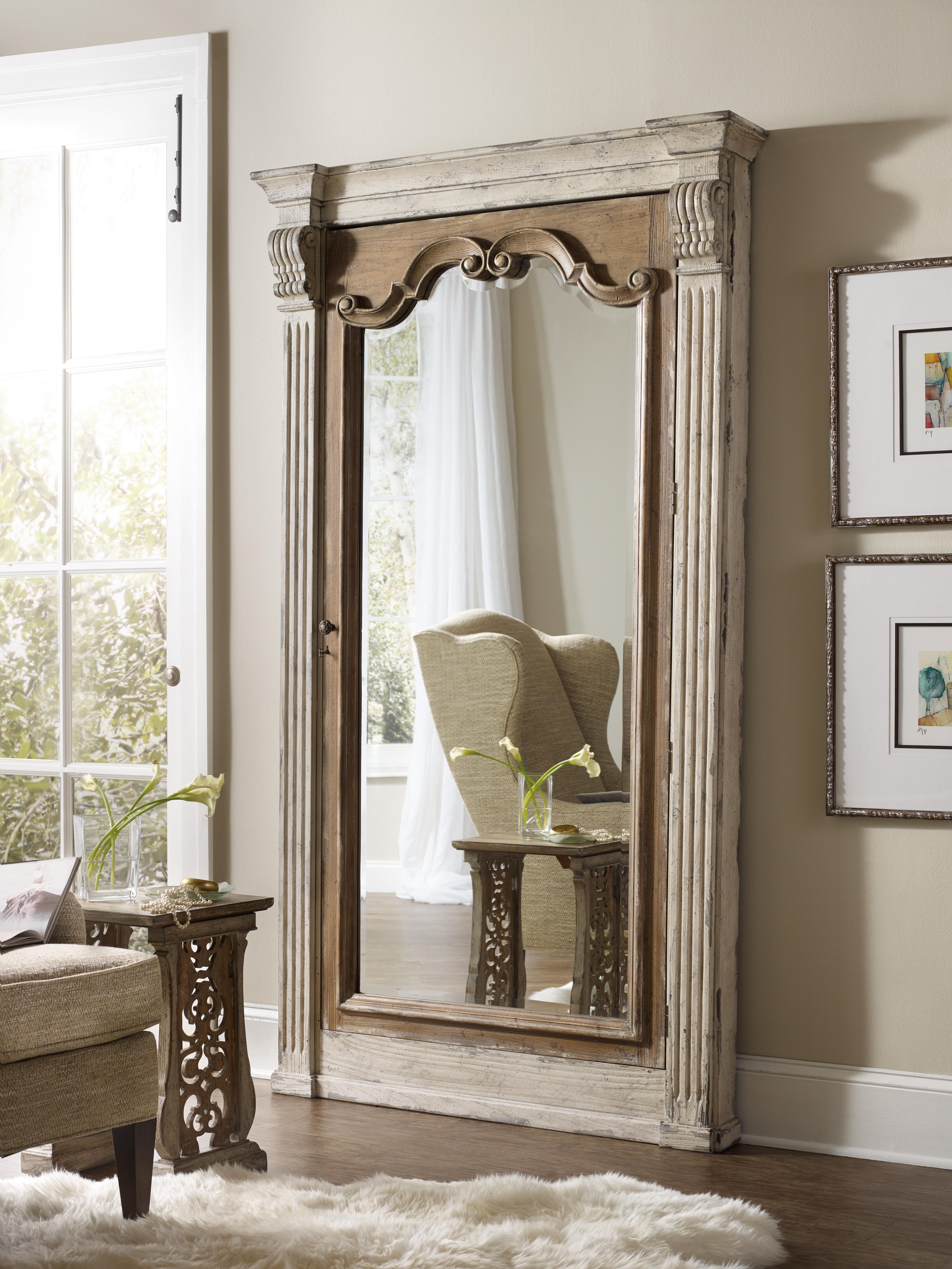 Chatelet Floor Mirror w/Jewelry Armoire Storage - Luxury Home Furniture (MI)