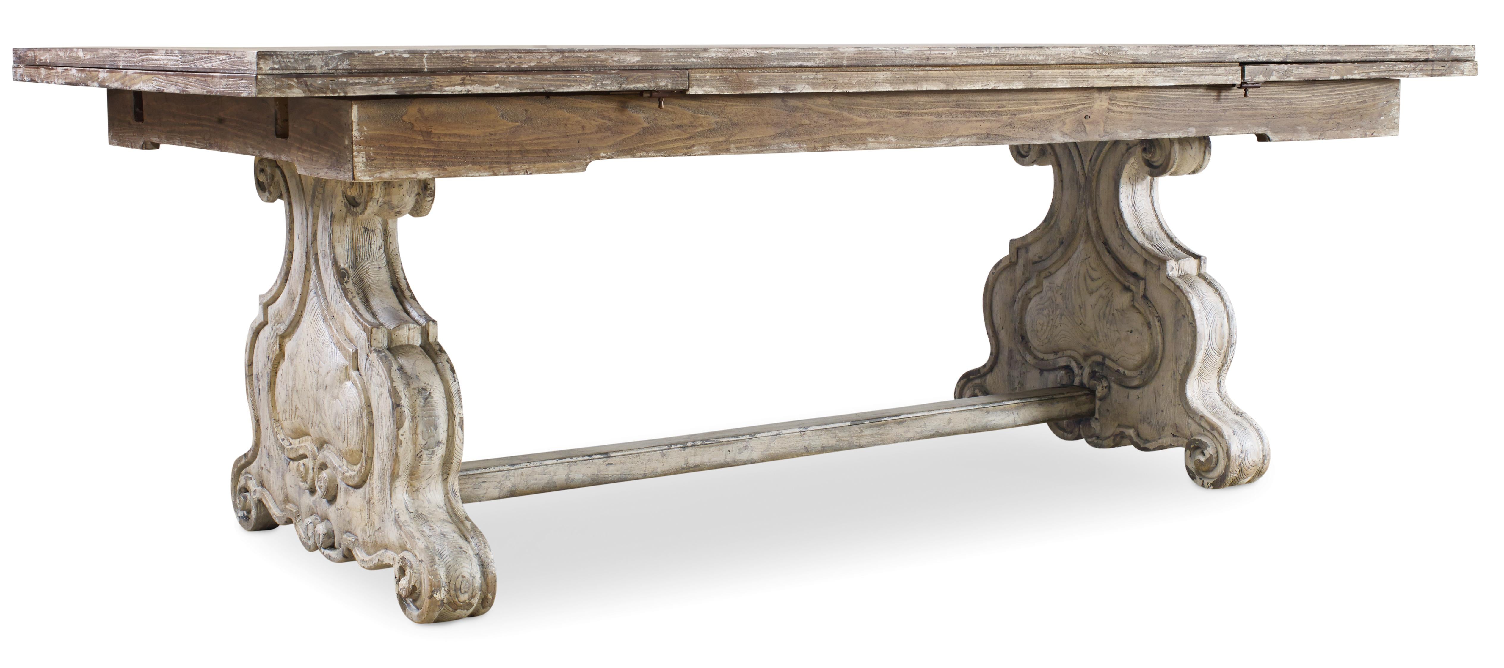Chatelet Refectory Rectangle Trestle Dining Table with Two 22'' Leaves - Luxury Home Furniture (MI)