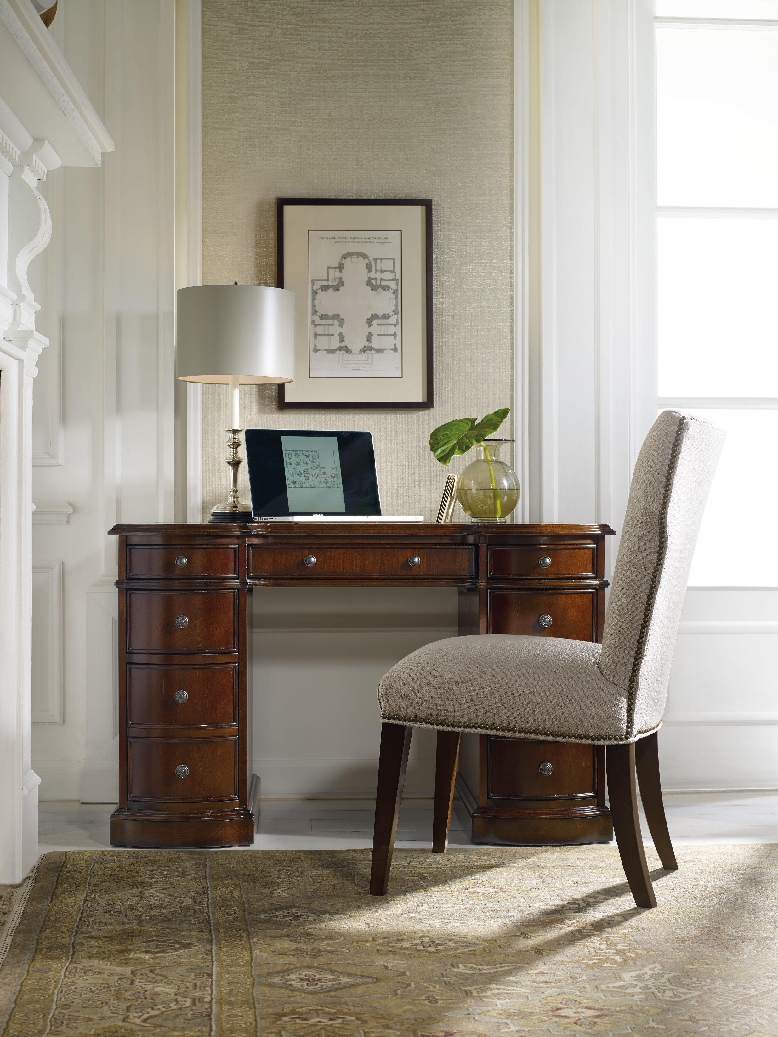Cherry Knee-Hole Desk-Bow Front - Luxury Home Furniture (MI)