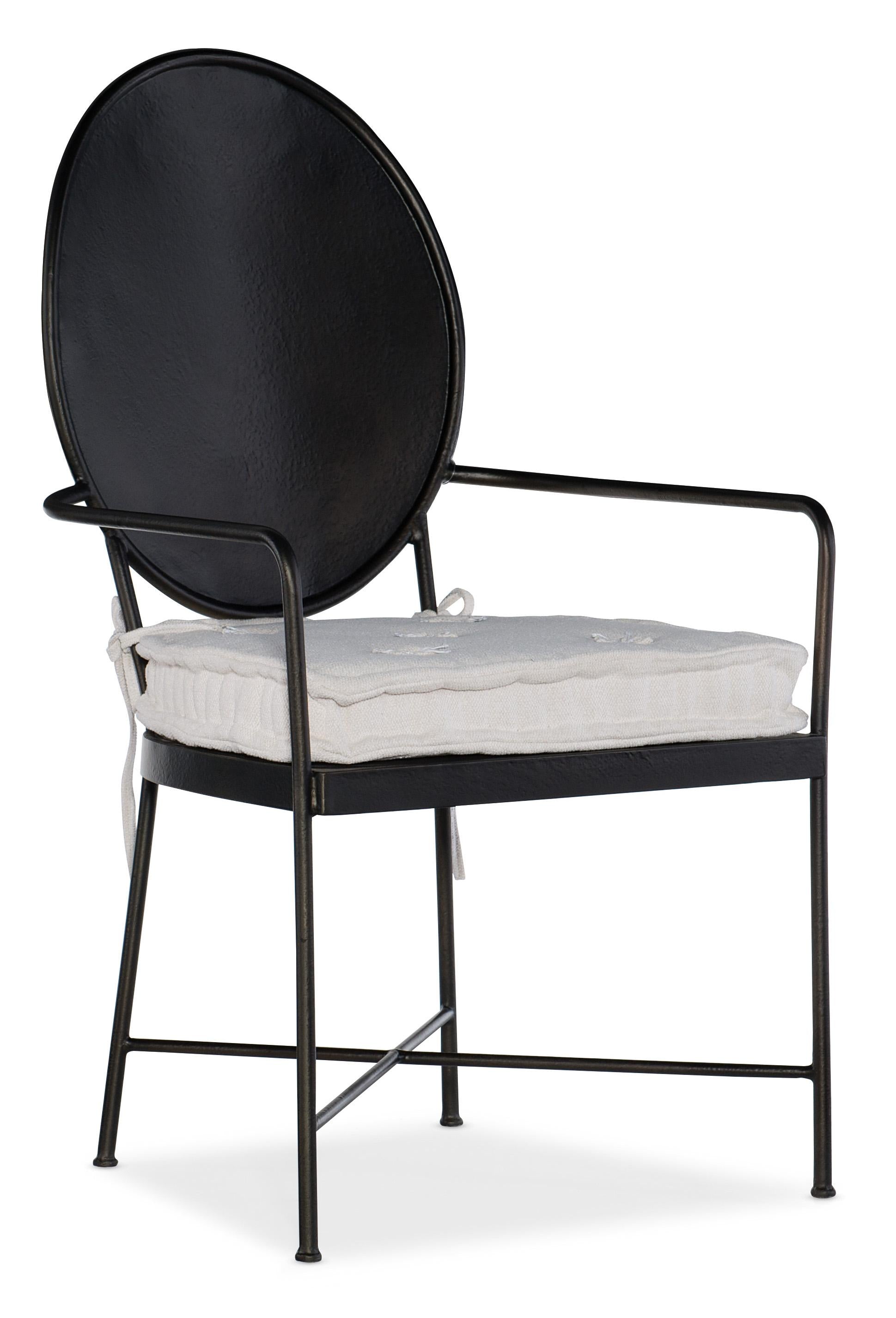 Ciao Bella Metal Arm Chair - 2 per carton/price ea - Luxury Home Furniture (MI)