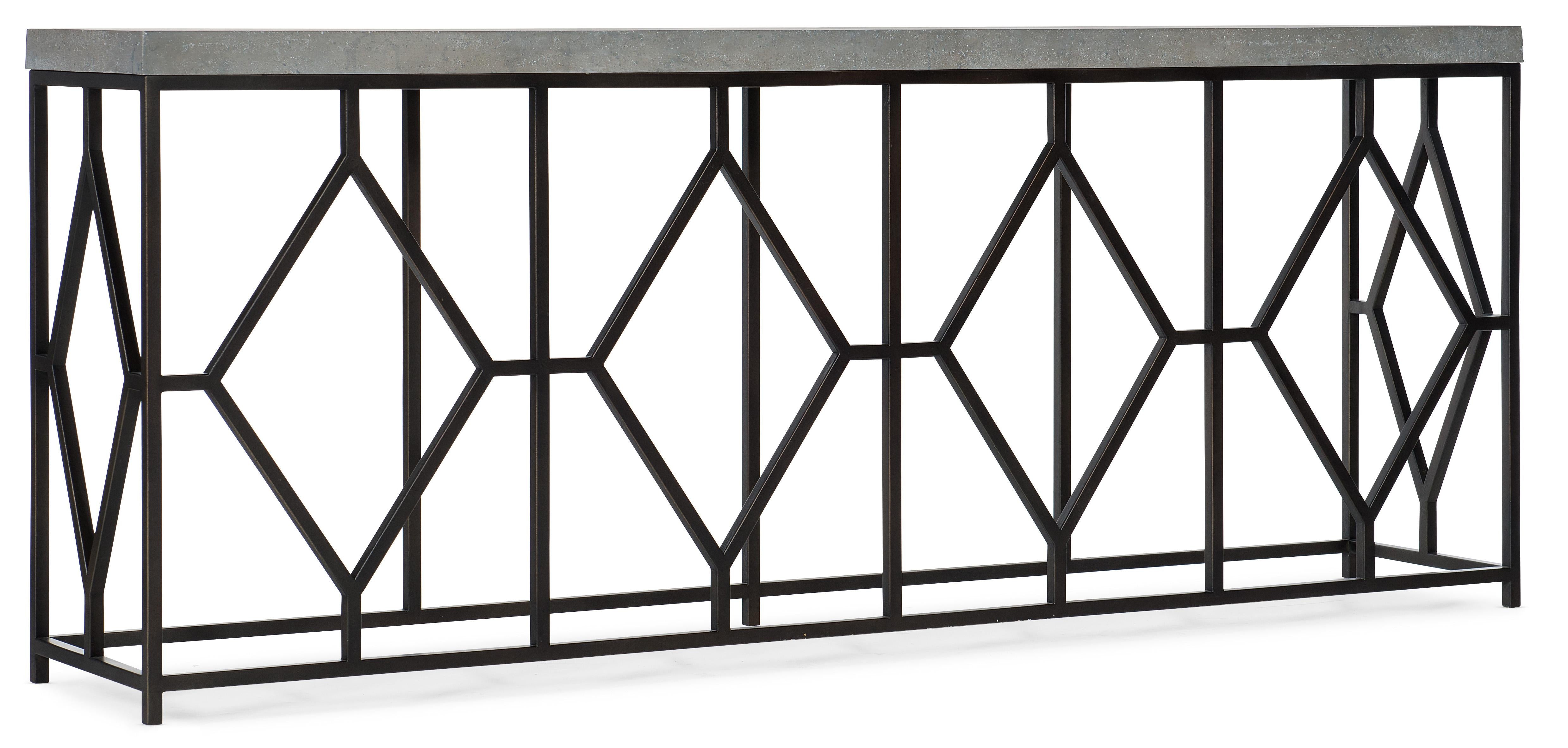Ciao Bella Metal and Faux Concrete Console Table - Luxury Home Furniture (MI)
